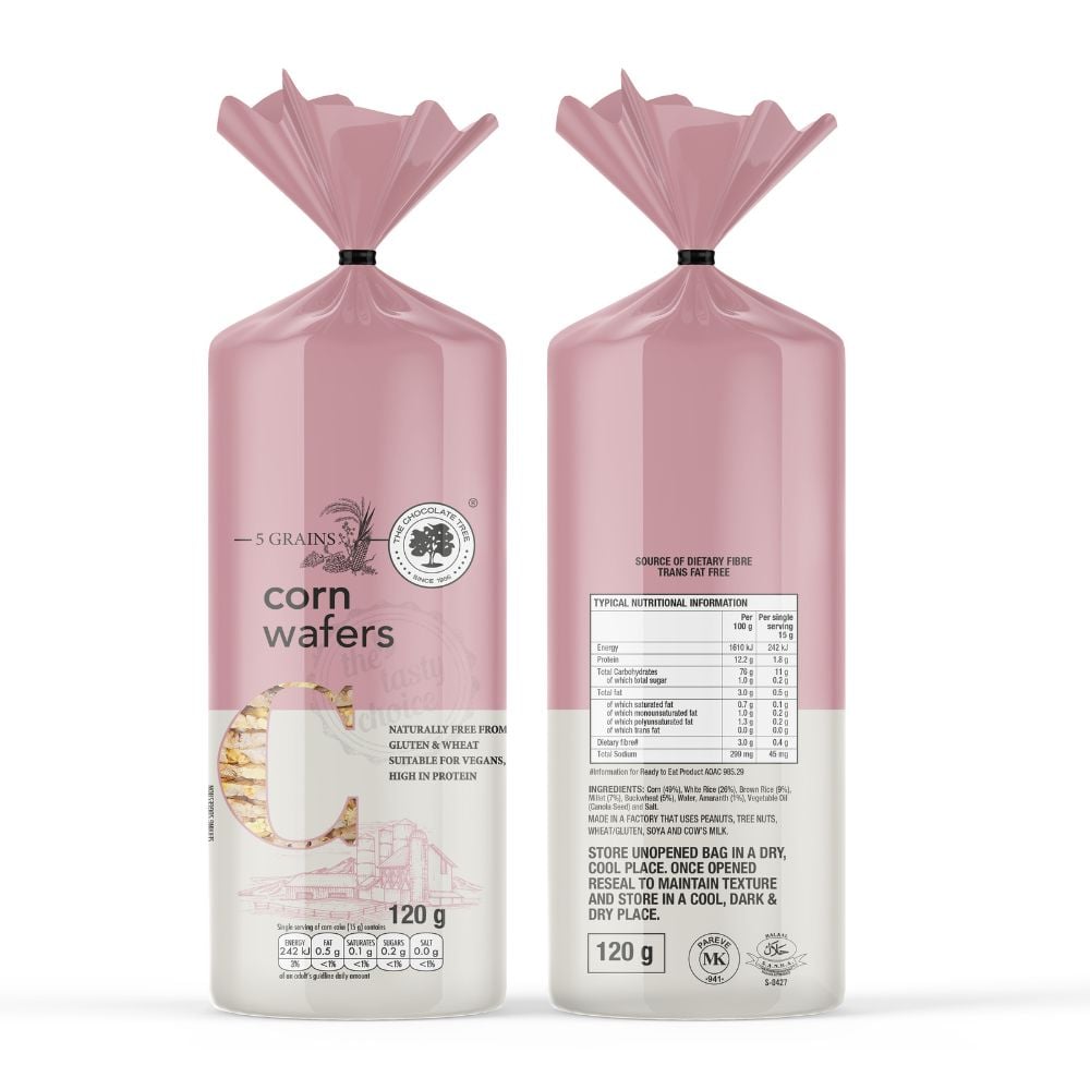 The Chocolate Tree - Corn Wafers 5 Grains 120g