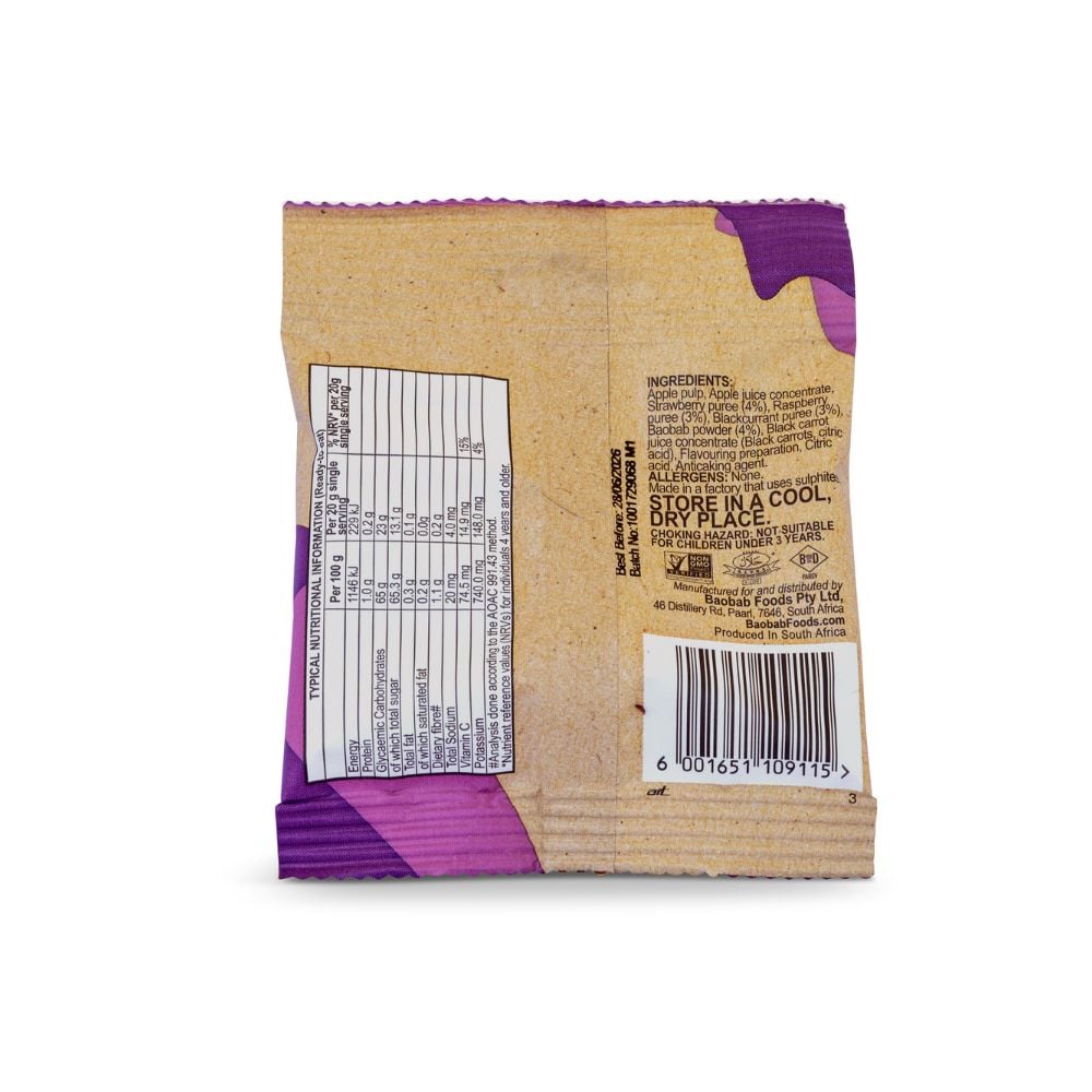 Baobest - Baobab Superfruit Bites Mixed Berry 20g