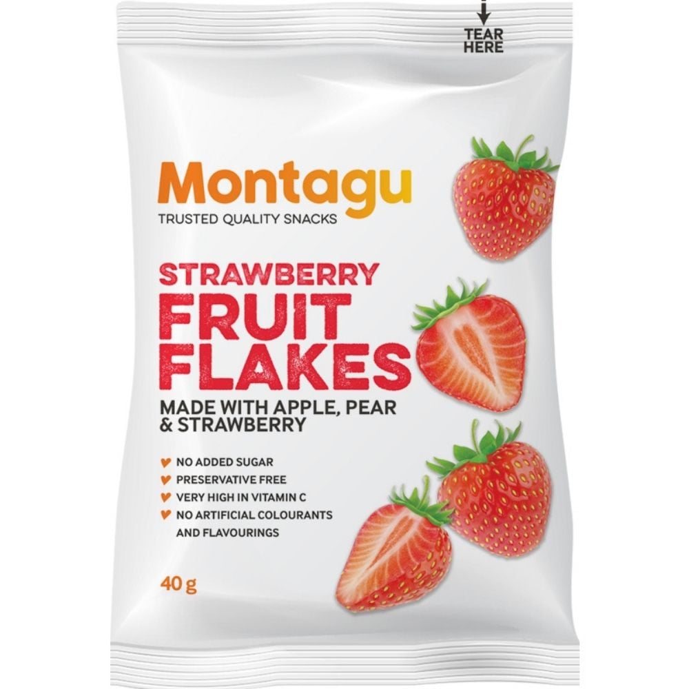 Montagu - Fruit Flakes Strawberry 40g