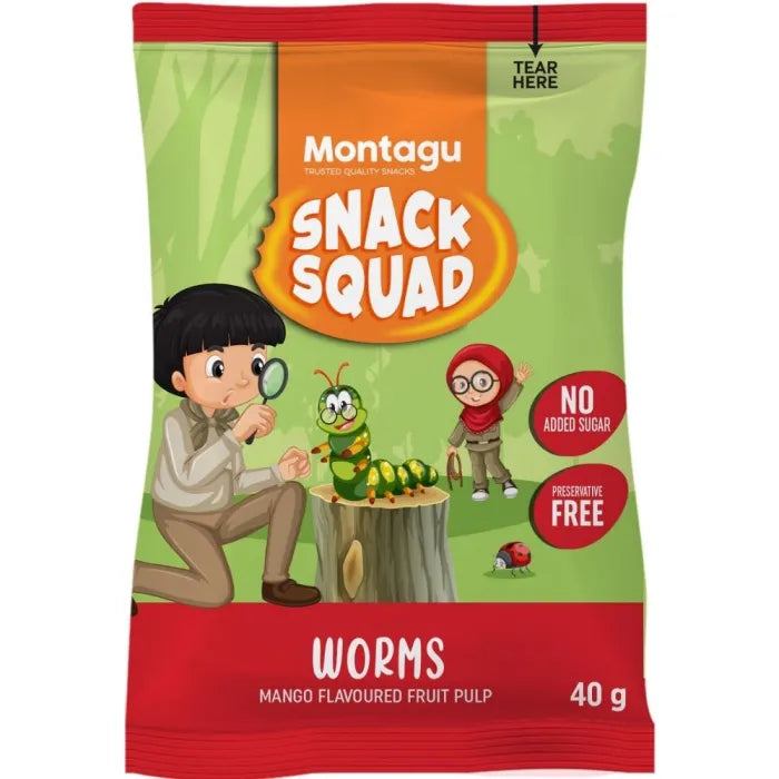 Montagu - Fruity Worms Mango 40g