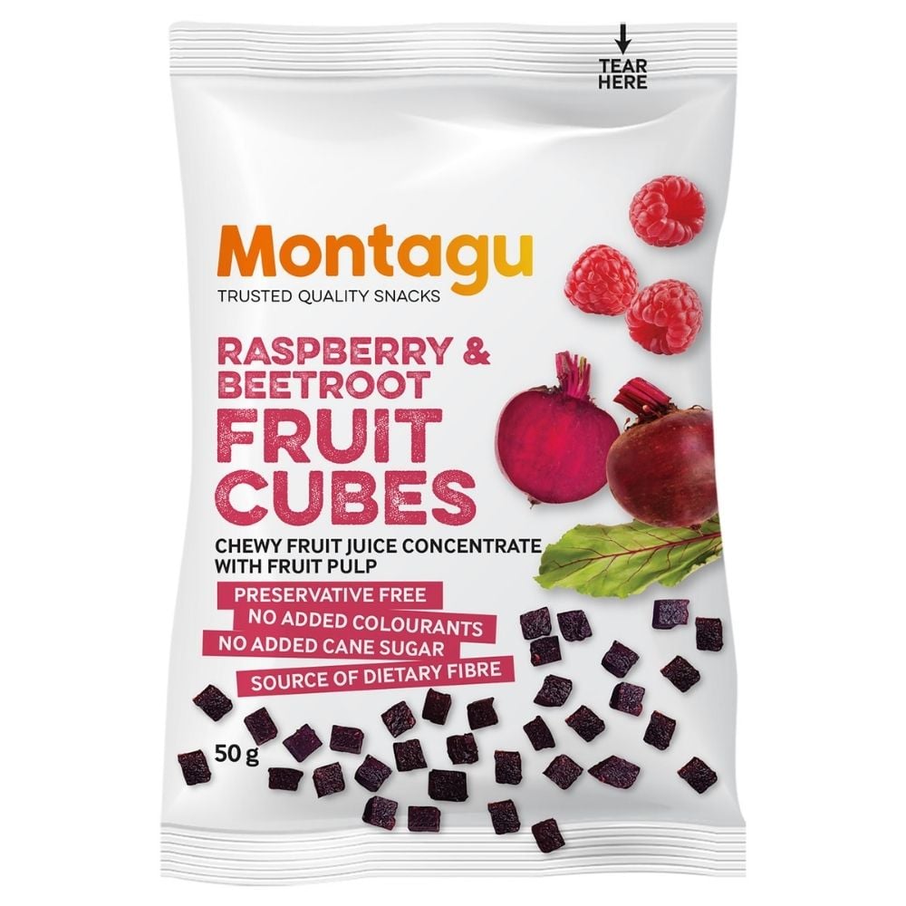 Montagu - Fruit Cubes Raspberry & Beetroot 50g