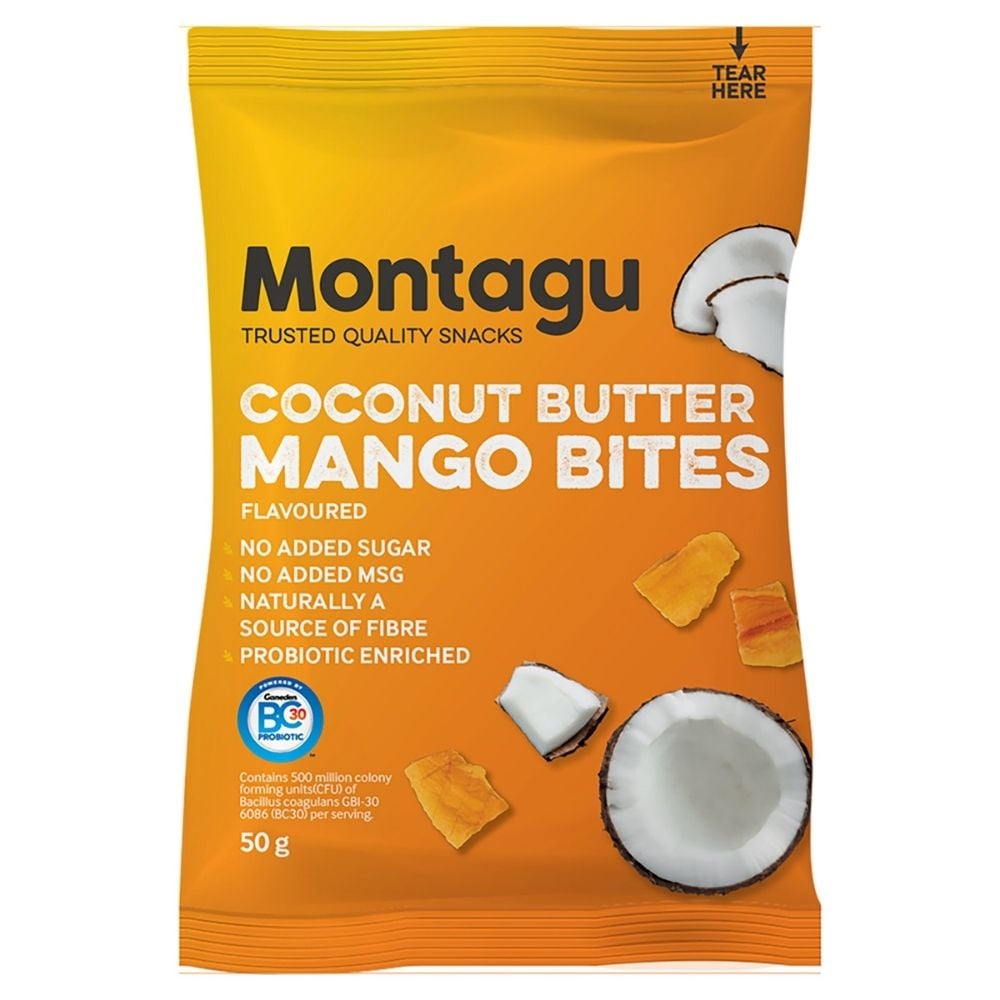Montagu - Mango Bites Coconut Butter Flavoured 50g
