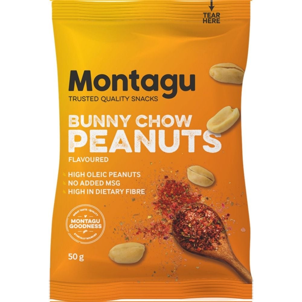 Montagu - Peanuts Blanched Roasted & Bunny Chow Flavoured 50g