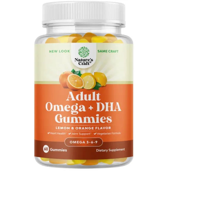 Nature's Craft - Adult Omega + DHA Gummies Lemon & Orange 60s