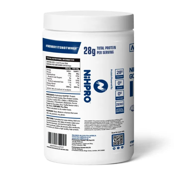 My Wellness - NiHPRO PROTEIN ISOLATE Natural Unflavoured 900g