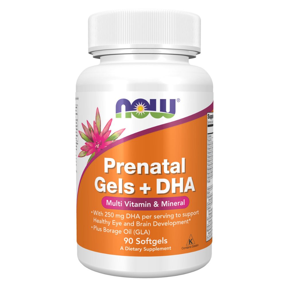 NOW - Prenatal Gels + DHA Multi Vitamin & Mineral 90s