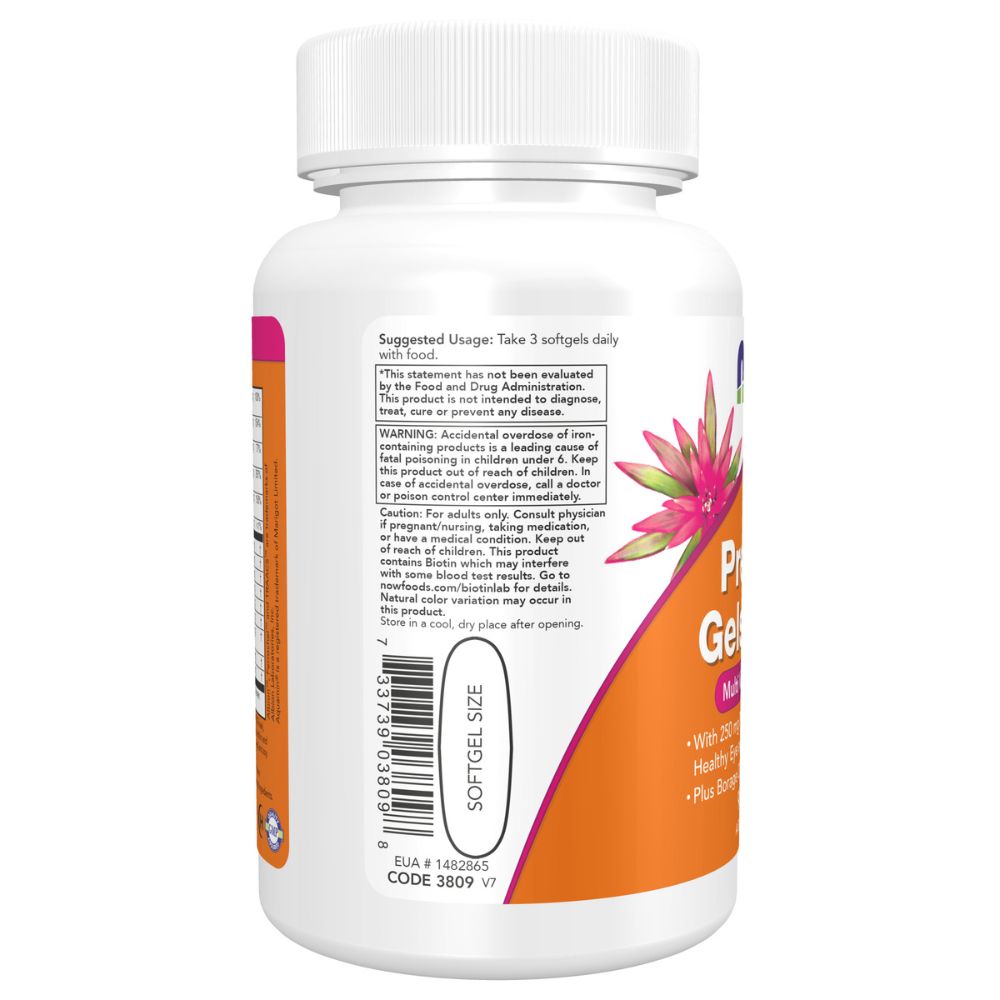 NOW - Prenatal Gels + DHA Multi Vitamin & Mineral 90s