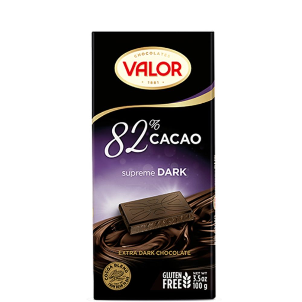 Valor - 82% Supreme Dark Chocolate Slab 100g