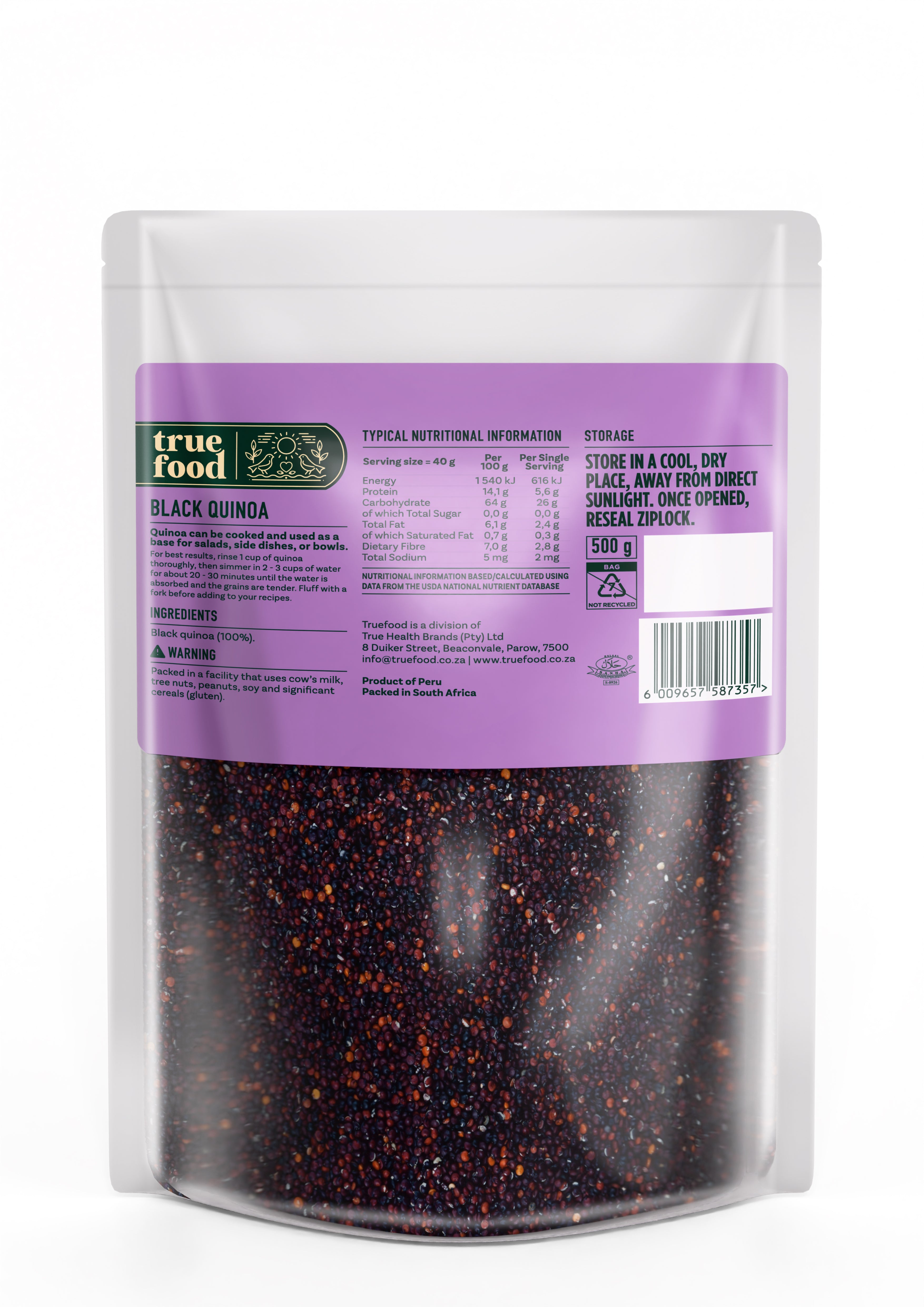 Truefood - Quinoa Black 500g
