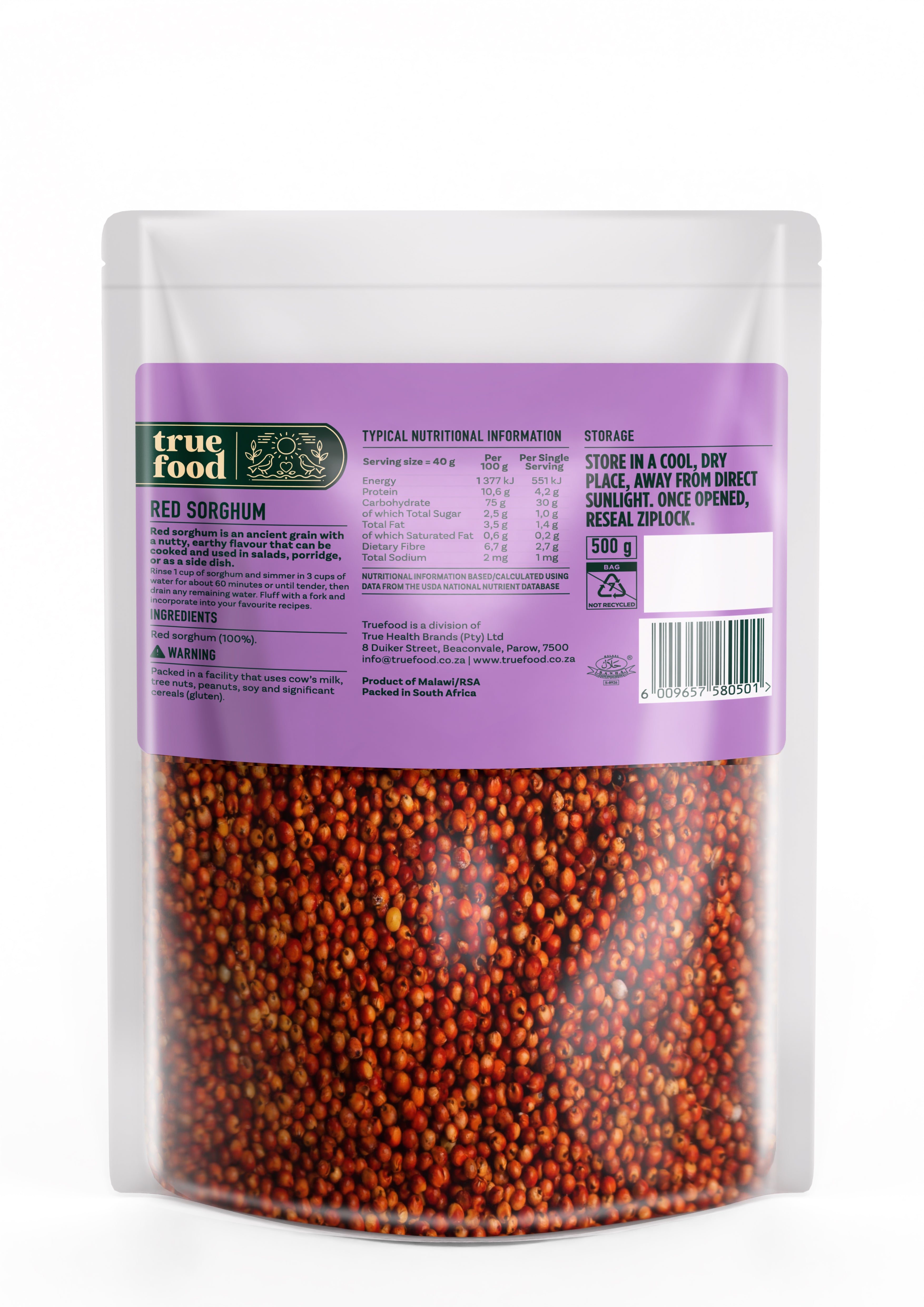 Truefood - Red Sorghum 500g