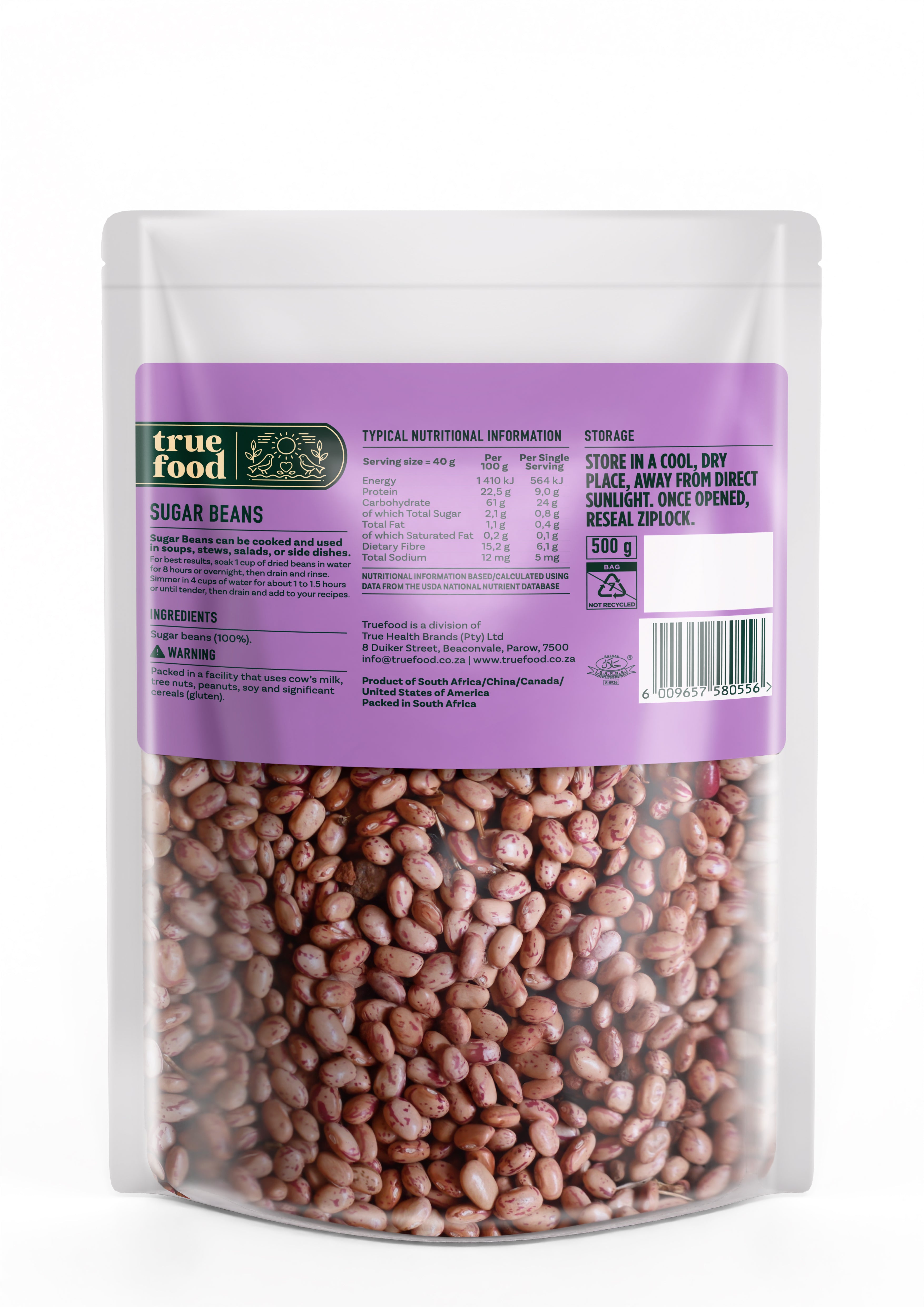 Truefood - Sugar Beans 500g