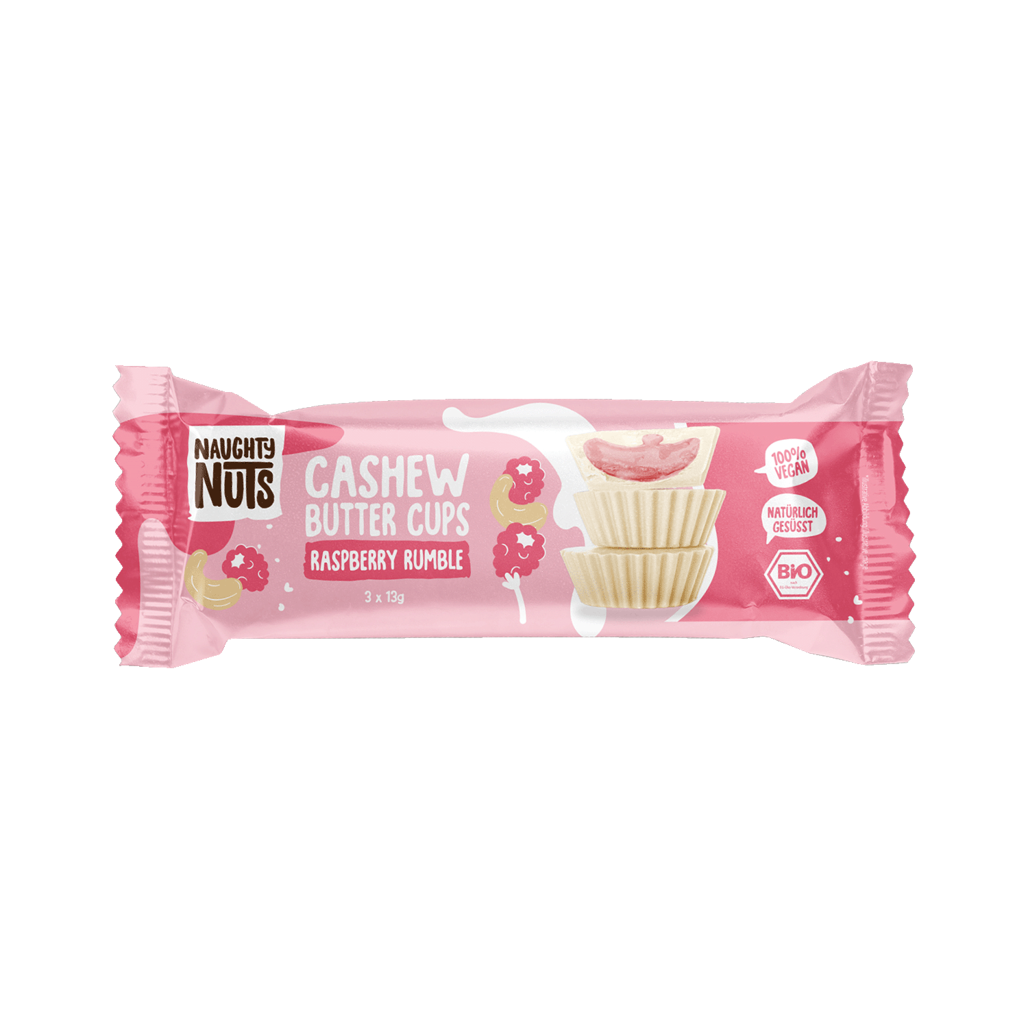 Naughty Nuts - Cashew Butter Cups Raspberry 39g