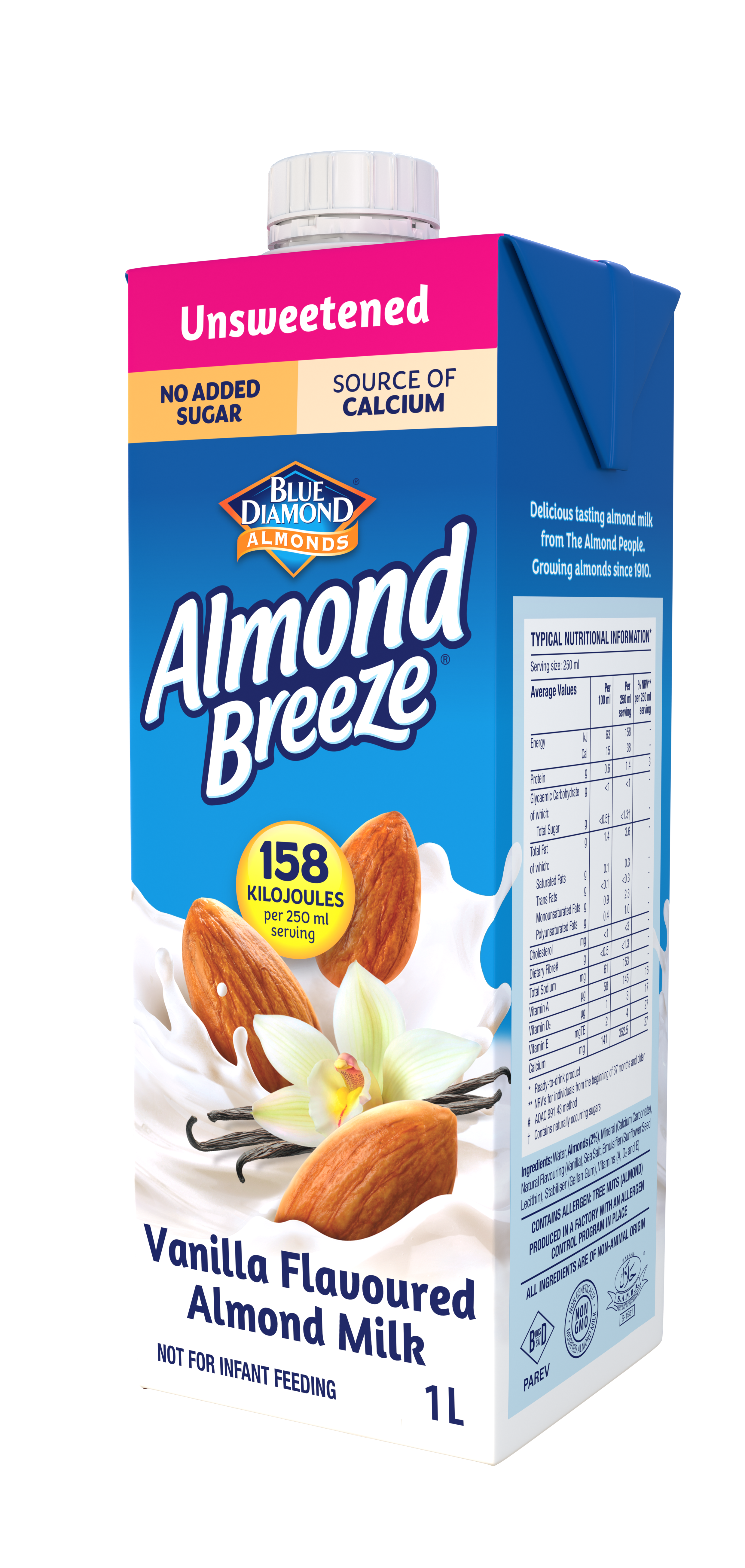 Almond Breeze - Almond Milk Unsweetened Vanilla 1lt