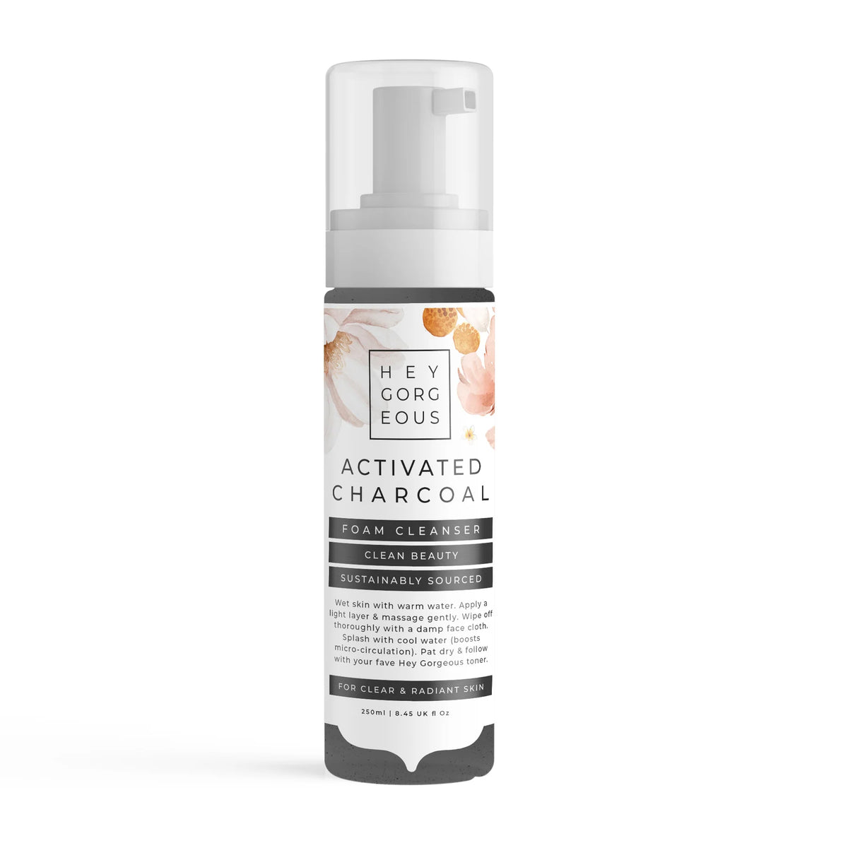 Hey Gorgeous - Activated Charcoal Foam Cleanser 250ml