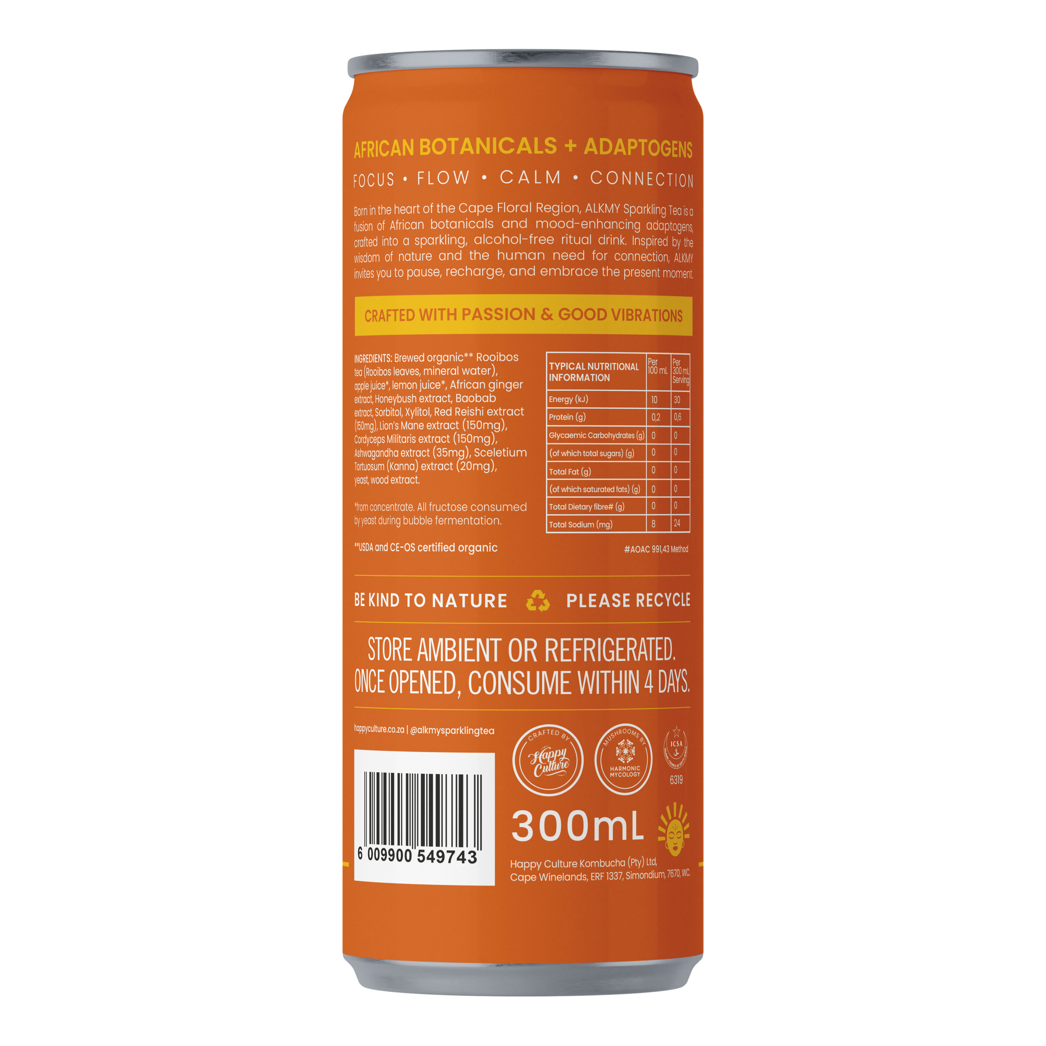 Alkmy - Sparkling Tea African Ginger 300ml