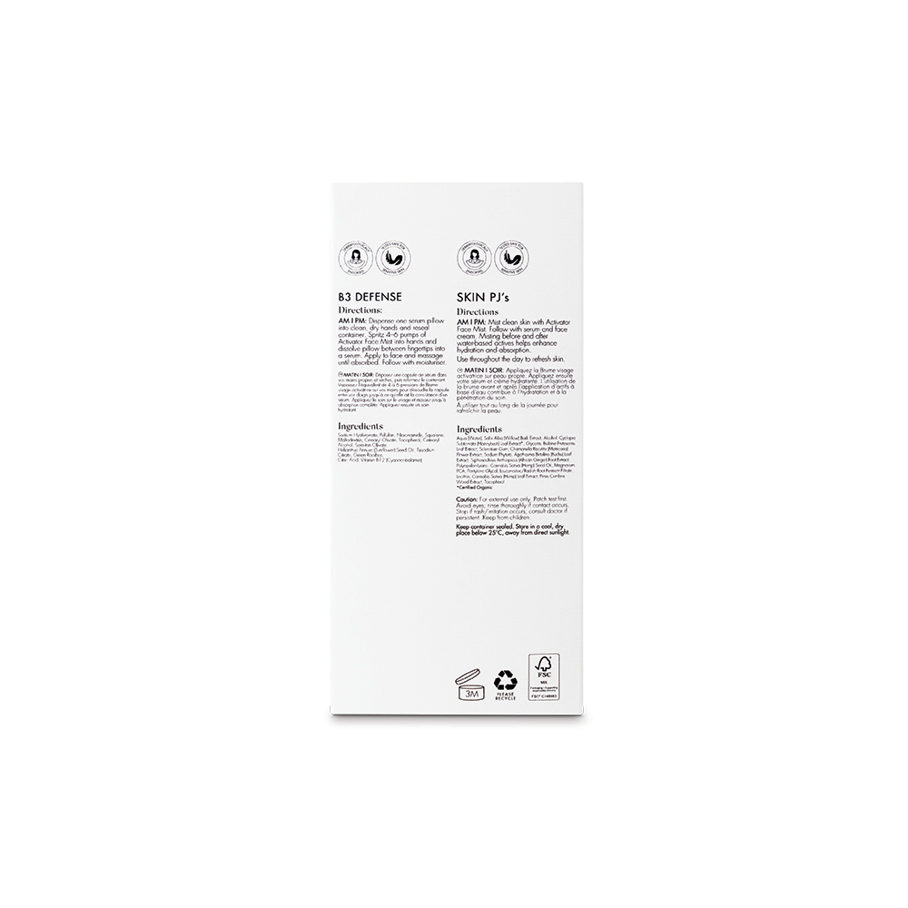 SKOON - B3 Defence Barrier Repair Waterless Serum Pillows 30s + Skin Pjs 50ml Set