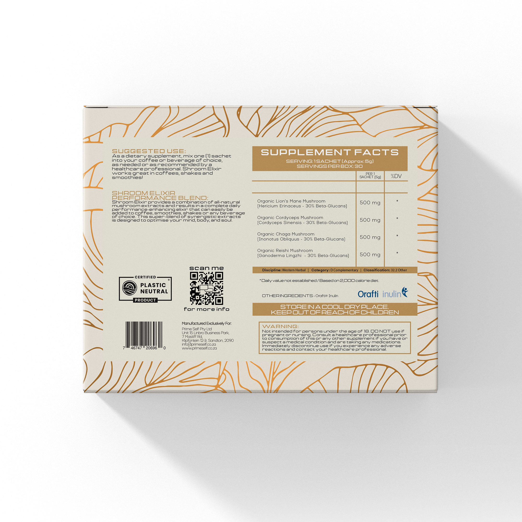 PrimeSelf - Shroom Elixir Sachets 30s