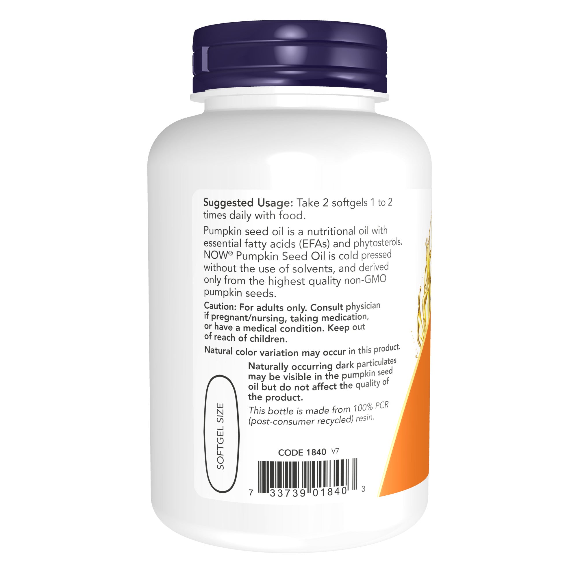 NOW - Pumpkin Seed Oil 1000mg 100s