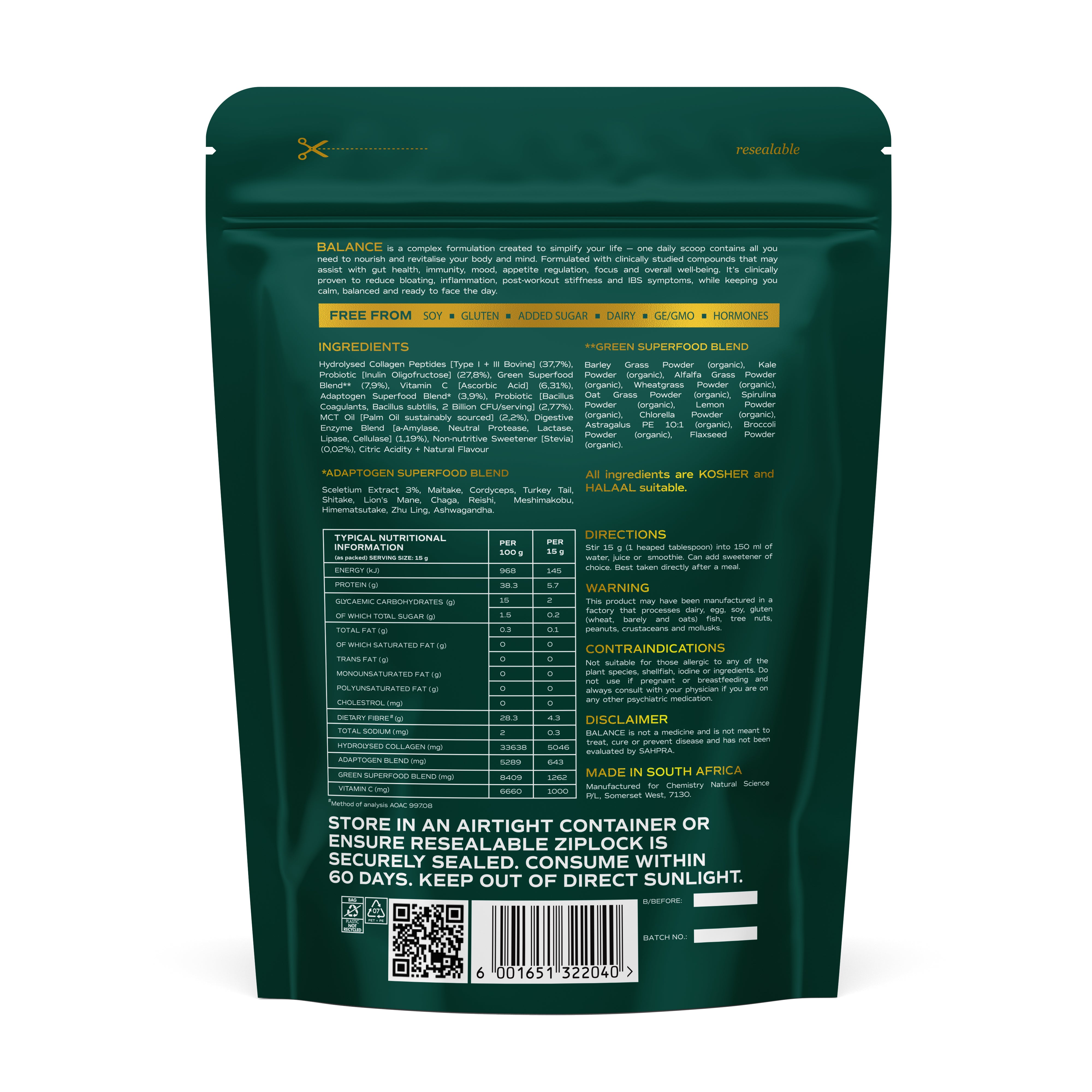 Chemistry Natural Science - Balance Gut Nutrify Mood Wellness Blend 105g