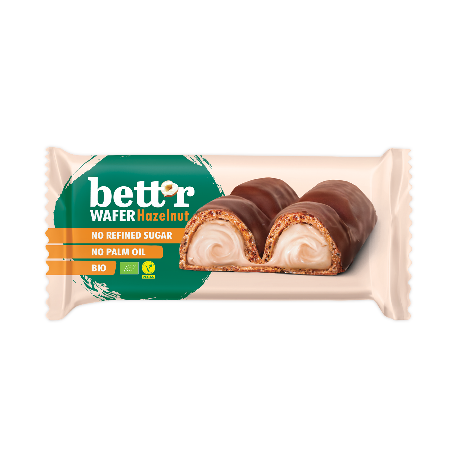 Bett'r - Wafer Bar Hazelnut Cream Filling 33g