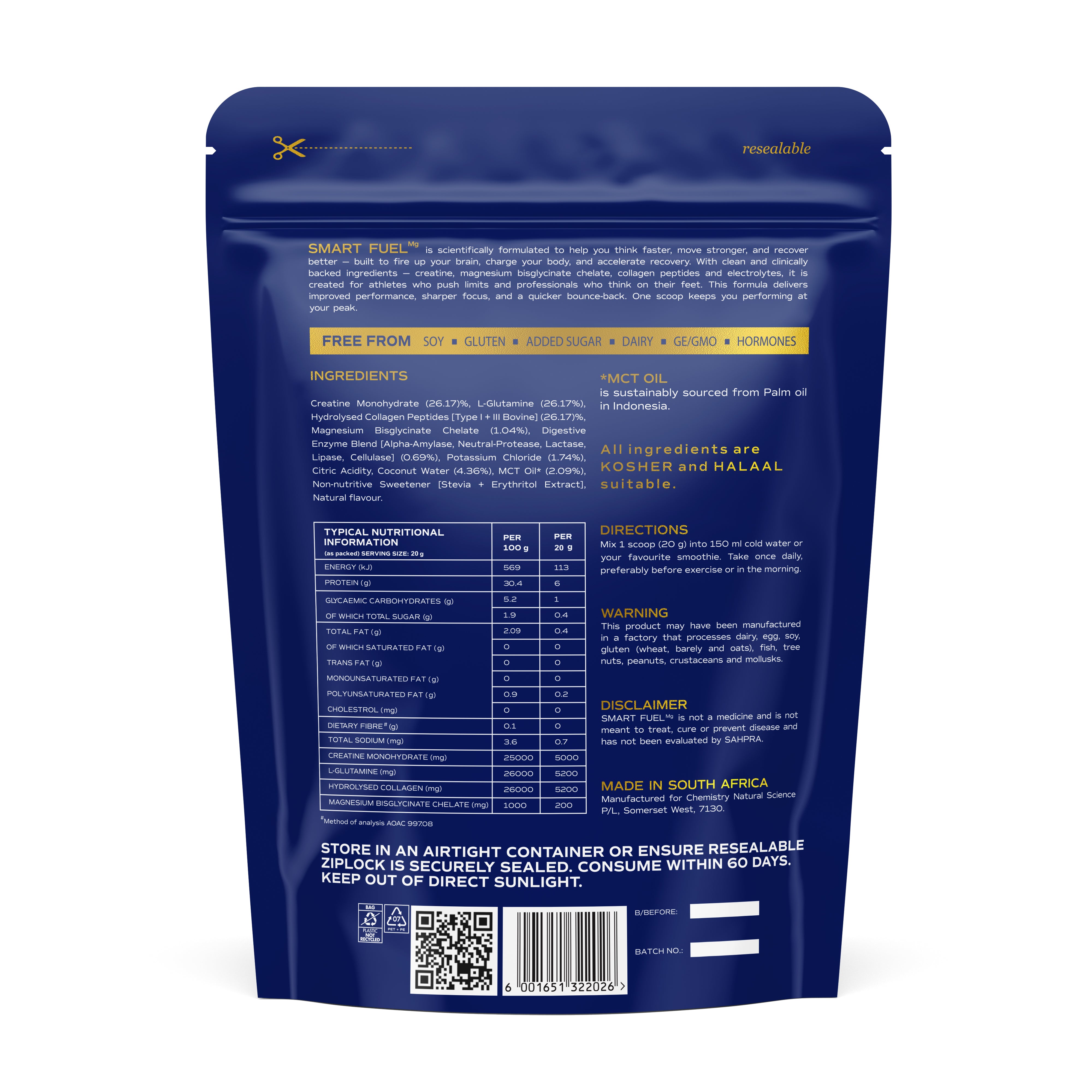 Chemistry Natural Science - Smart Fuel Brain & Body Wellness Blend Blackcurrant 400g