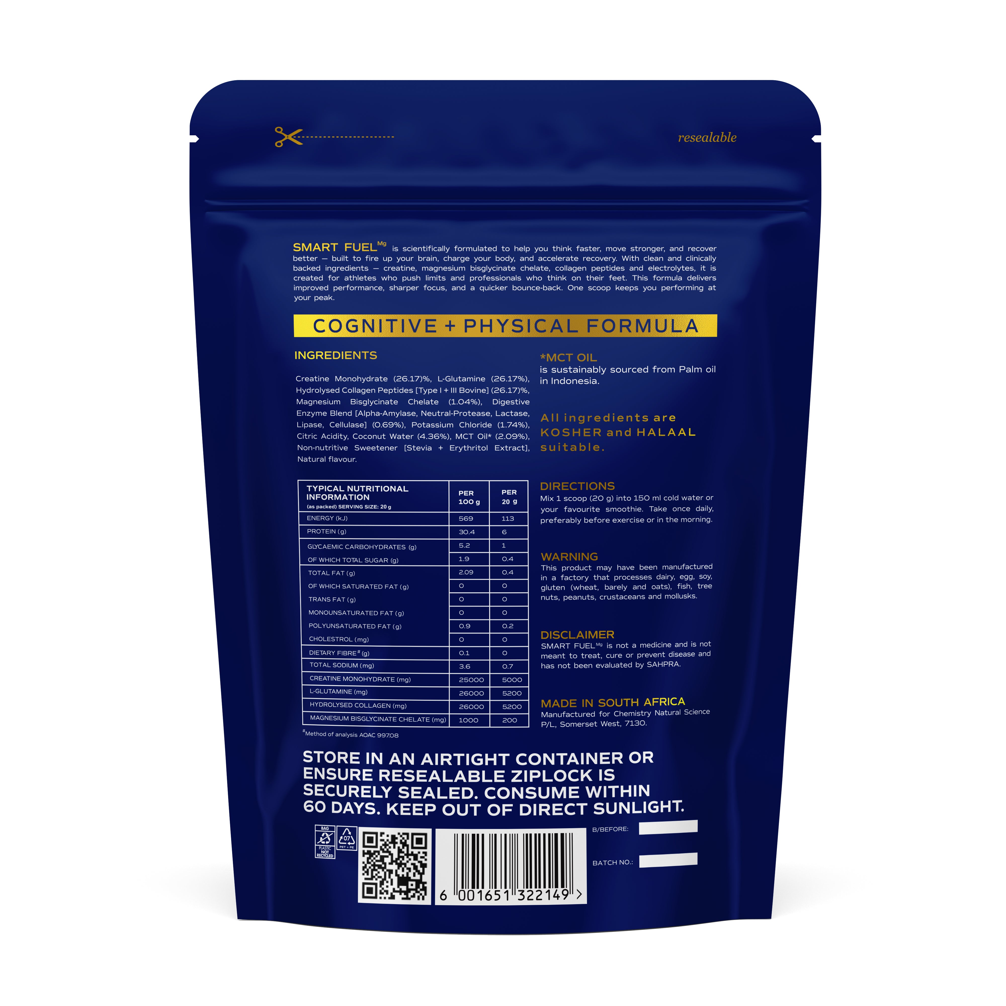 Chemistry Natural Science - Smart Fuel Brain & Body Wellness Blend Blood Orange 140g
