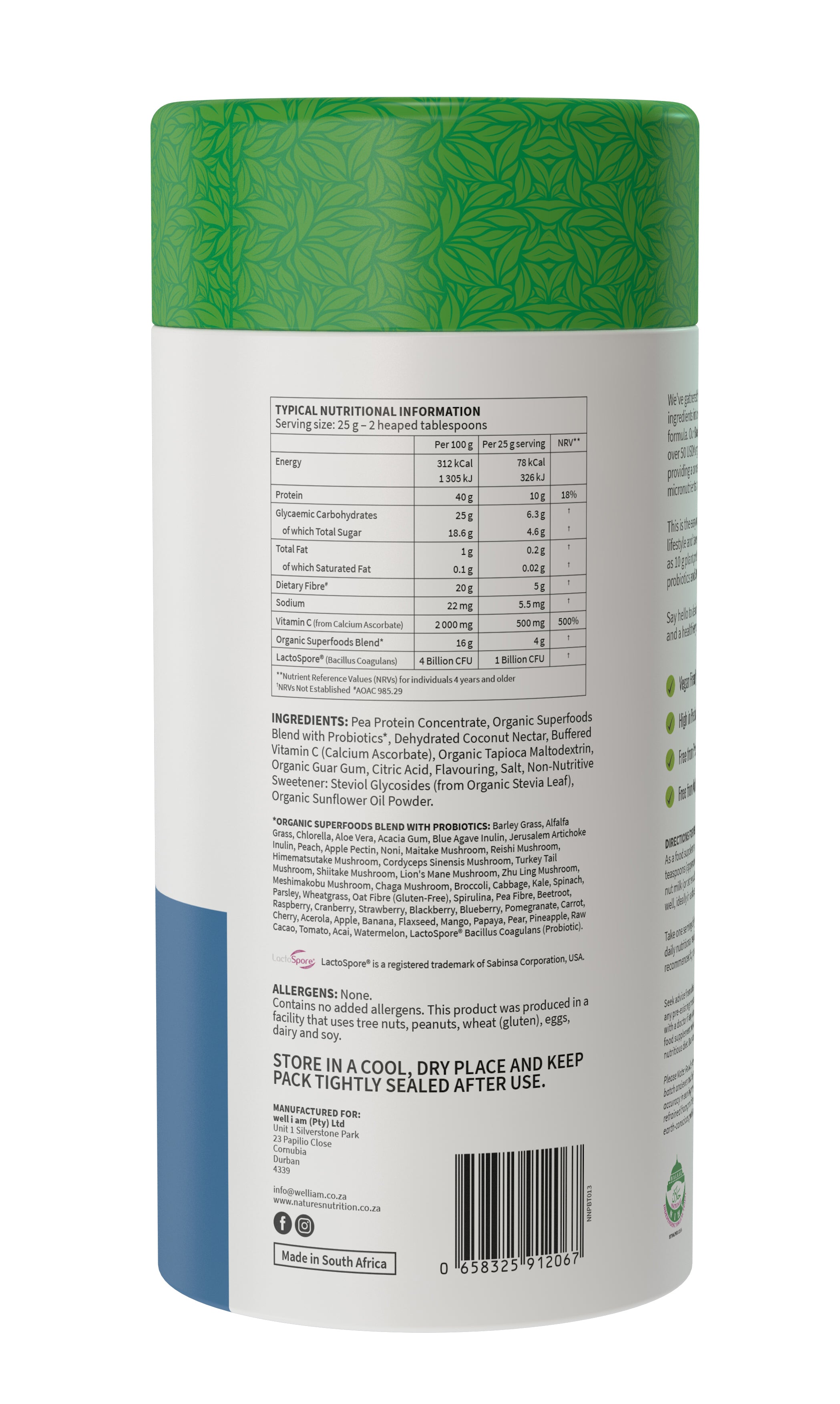 Nature's Nutrition - Superfoods Blueberry 500g