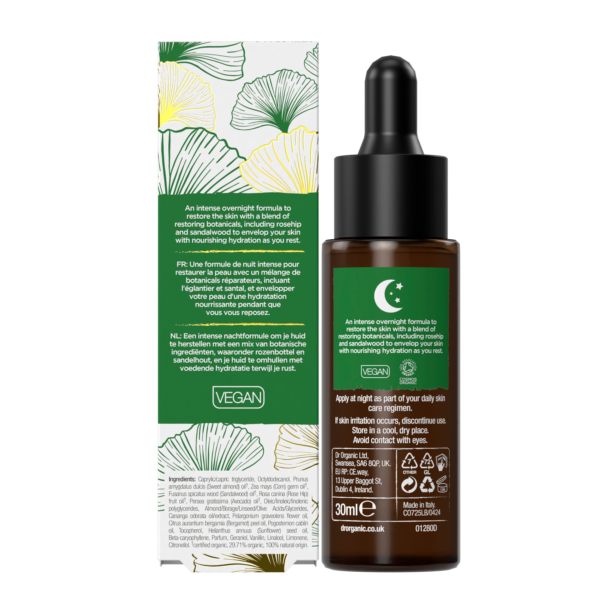Dr Organic - Evoke Tranquility Night Oil 30ml