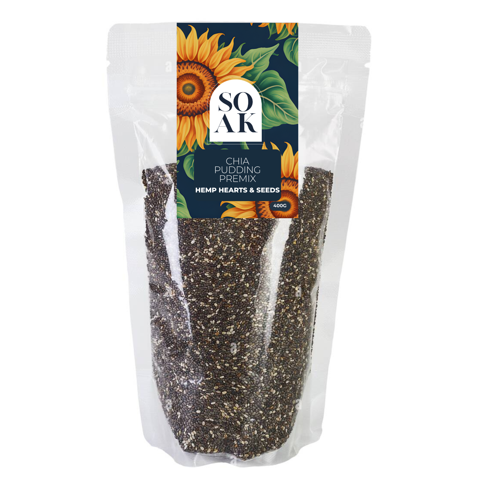 SOAK - Chia Pudding Premix Hemp Hearts & Seeds 400g