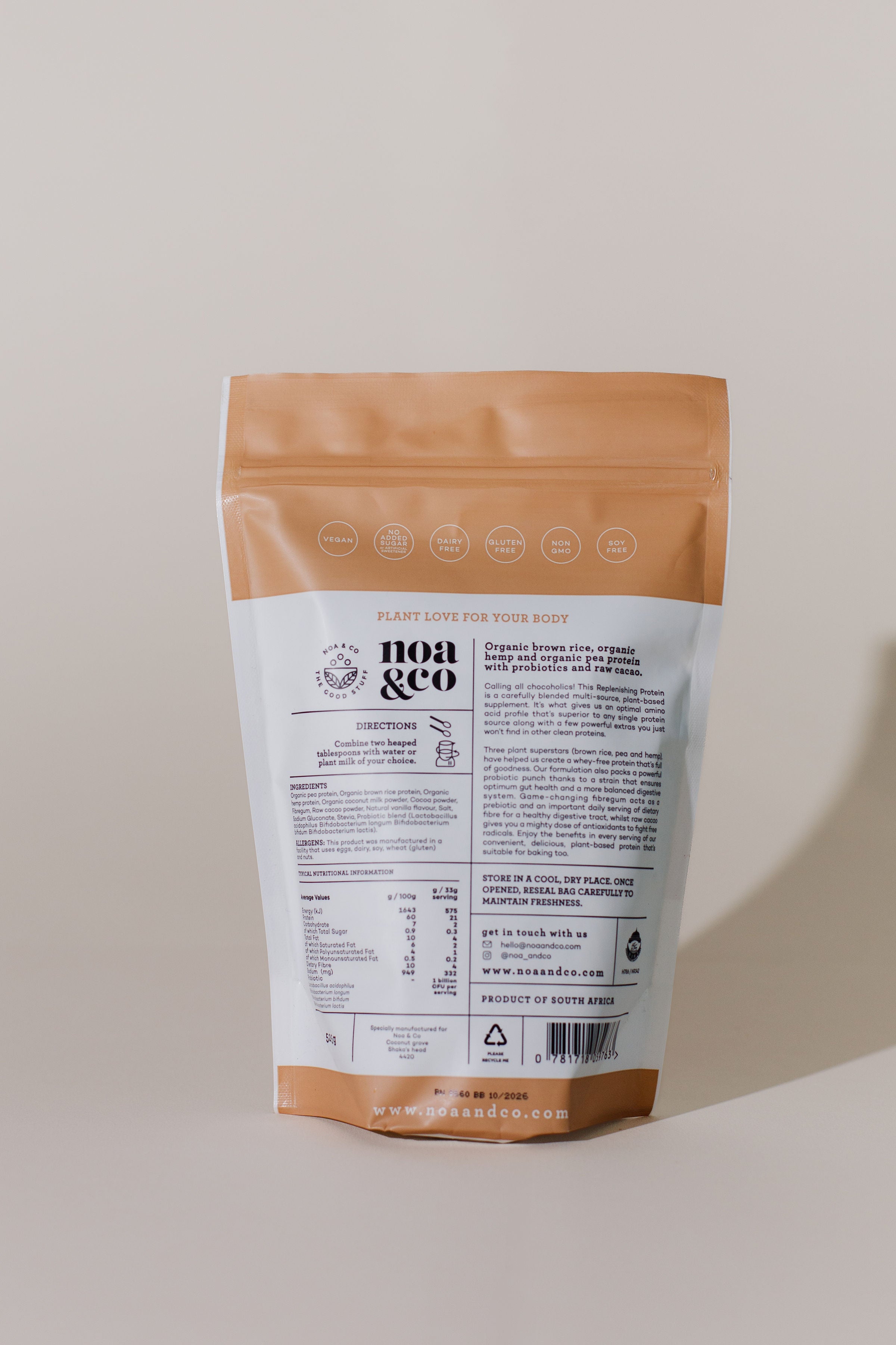 Noa and Co - Replenishing Protein Chocolate 525g