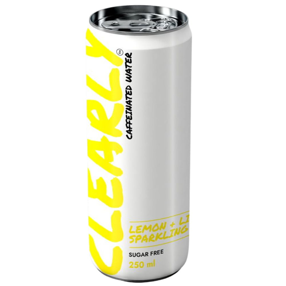 Clearly Caffeinated - Sparkling Caffeinated Water Lemon & Lime Zero Sugar 250ml