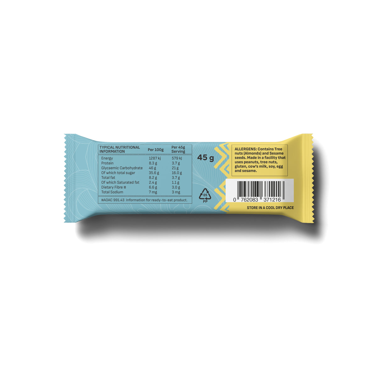 Kula - Energy Bar Cocoa, Almond & Banana 45g