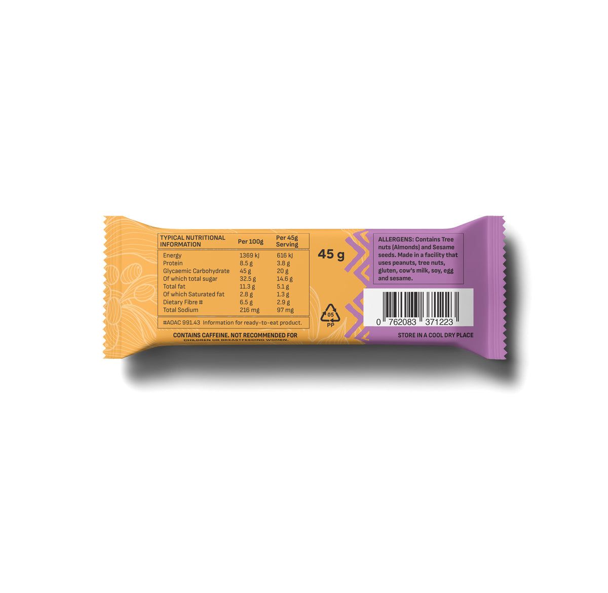 Kula - Energy Bar Coffee, Cocoa & Naartjie 45g