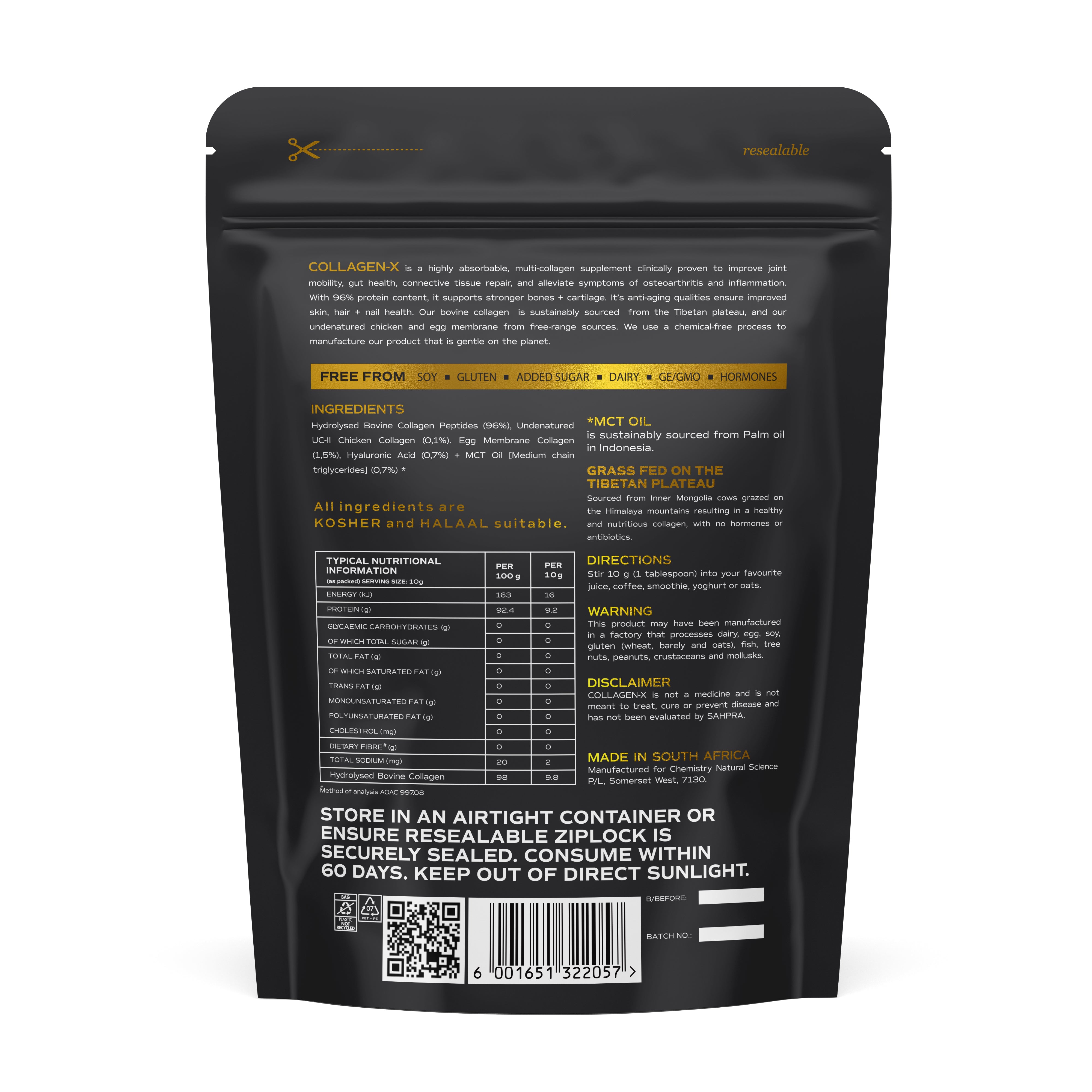 Chemistry Natural Science - Collagen-X Multi Hydrolysed Collagen + Hyaluronic Acid 100g
