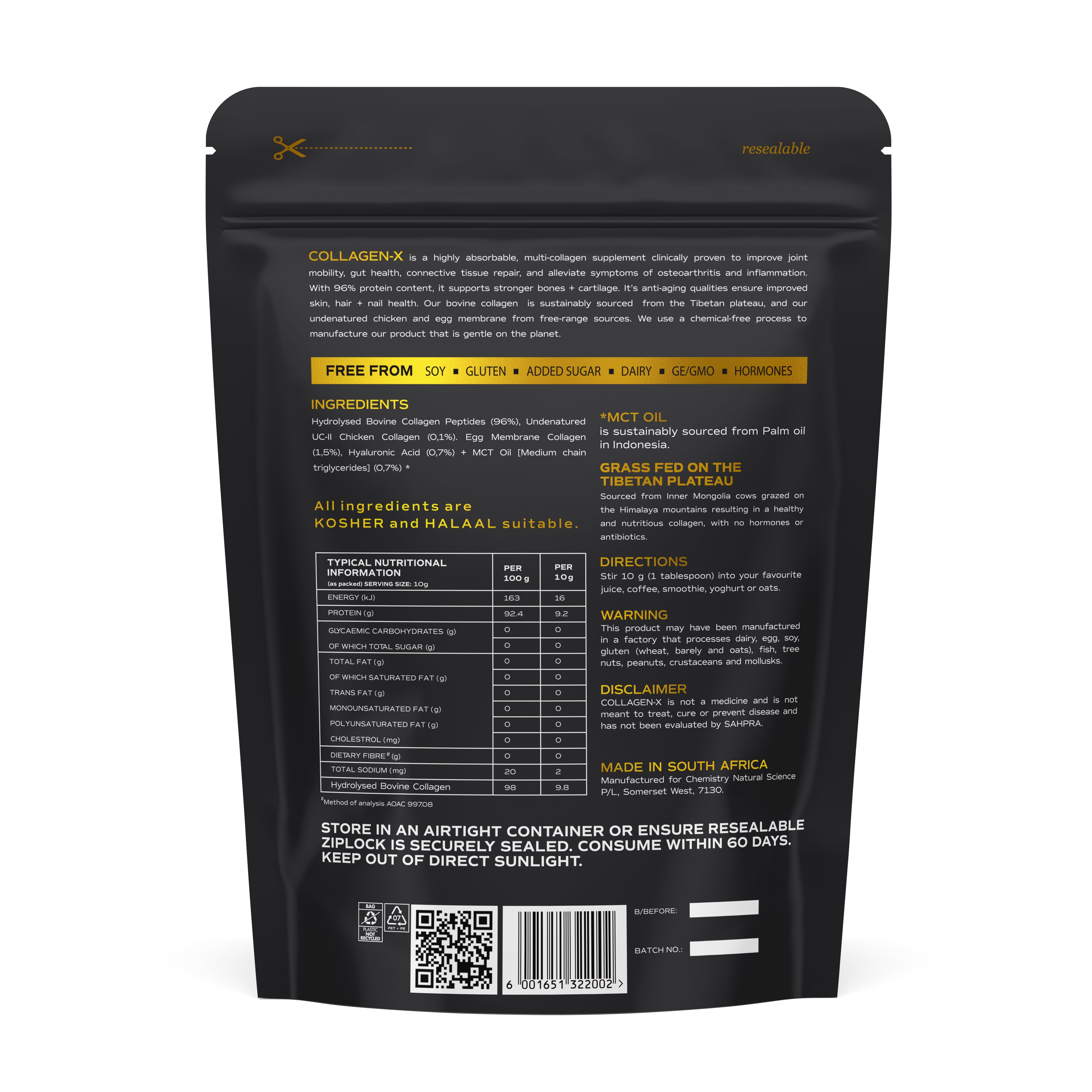 Chemistry Natural Science - Collagen-X Multi Hydrolysed Collagen + Hyaluronic Acid 300g