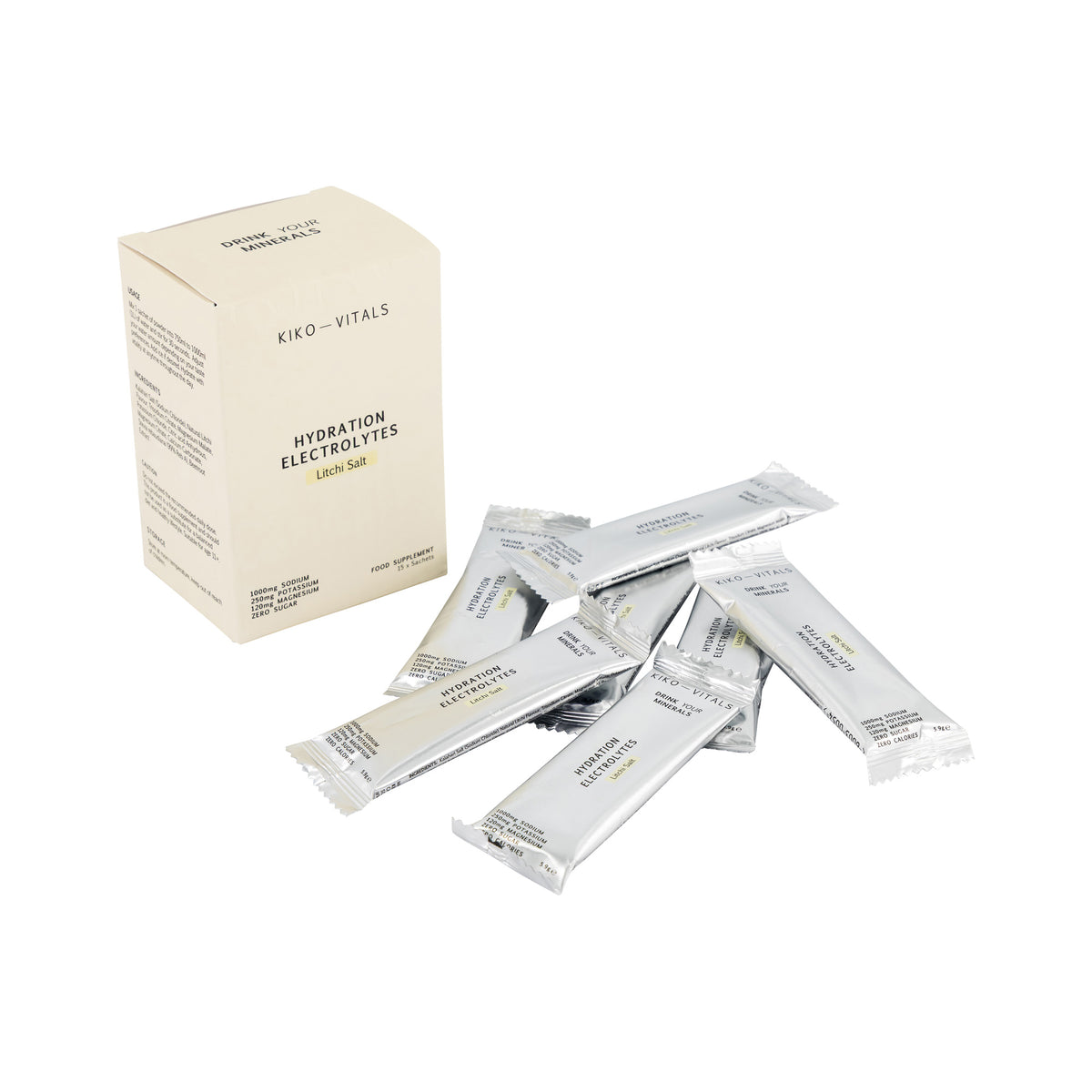 Kiko-Vitals - Hydration Electrolytes Litchi Salt 15 x 5.9g