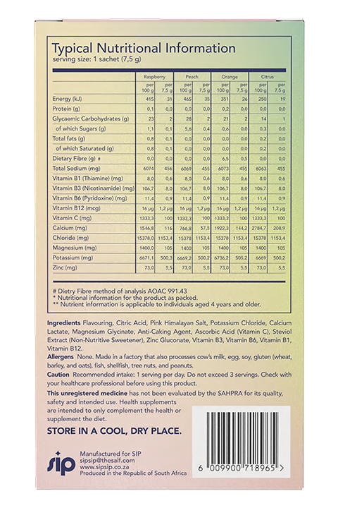 SIP - Daily Electrolyte & Vitamin Sachets Variety Pack 8s