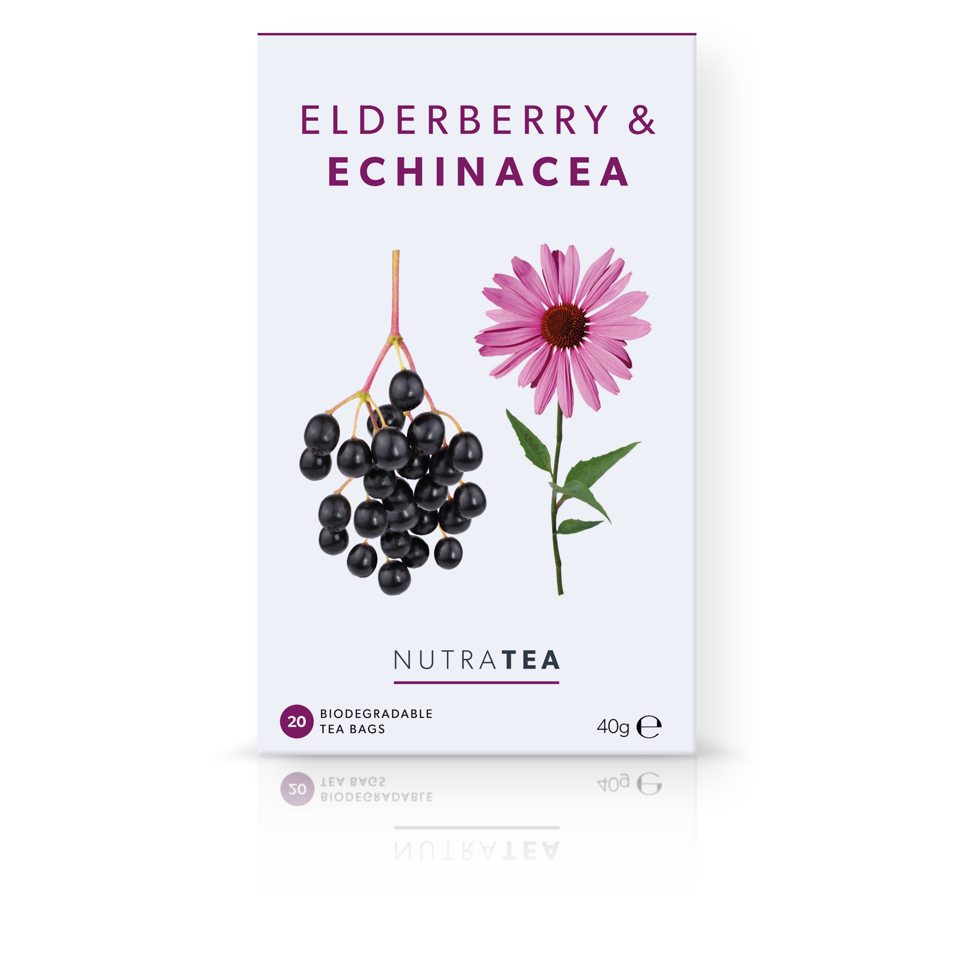 NutraTea - Tea Elderberry & Echinacea Herbal Blend 20s 40g
