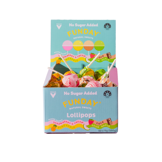 FUNDAY - Lollipops Variety Pack No Added Sugar 8s (8x11g)