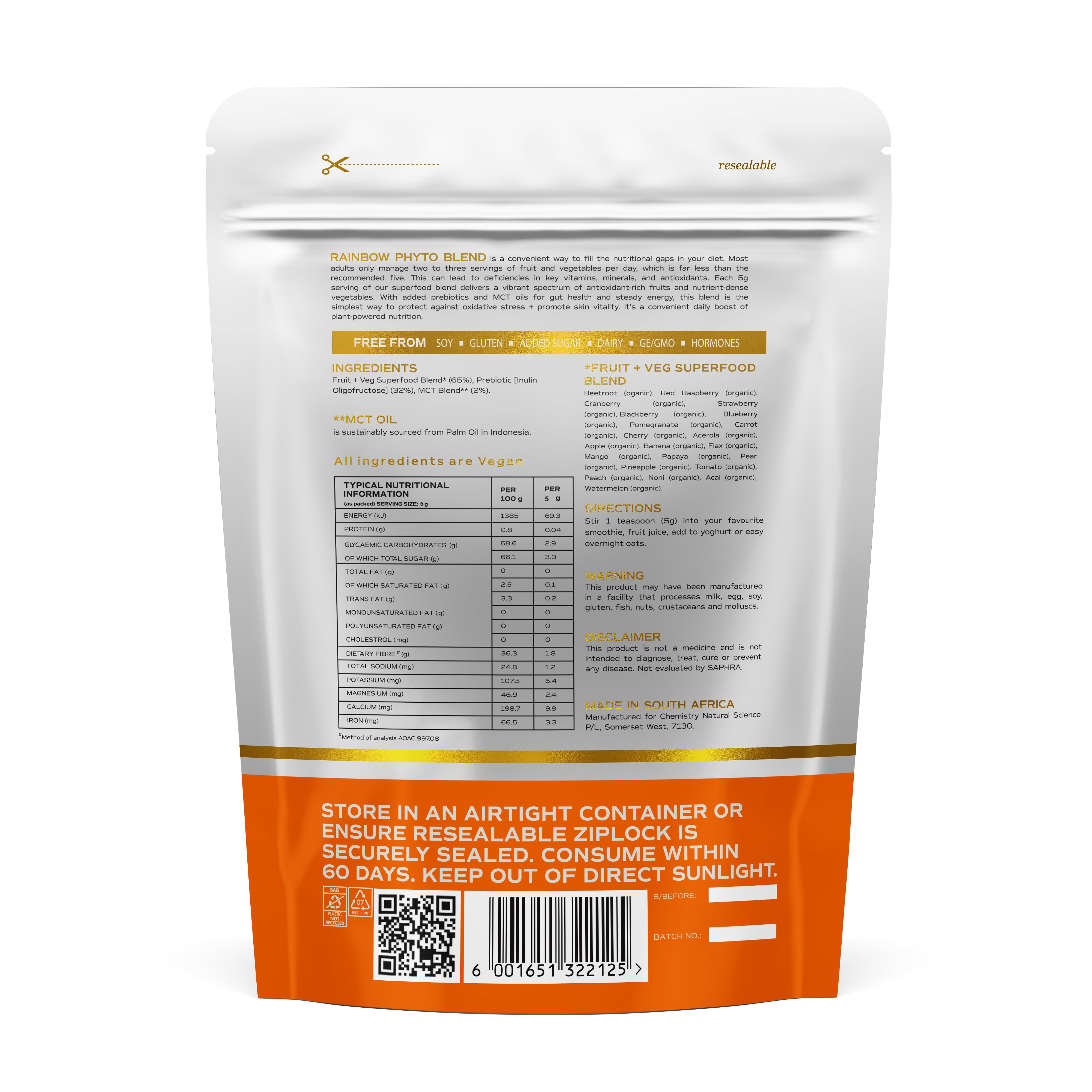 Chemistry Natural Science - Fruit + Veg Superfood Blend Organic 100g