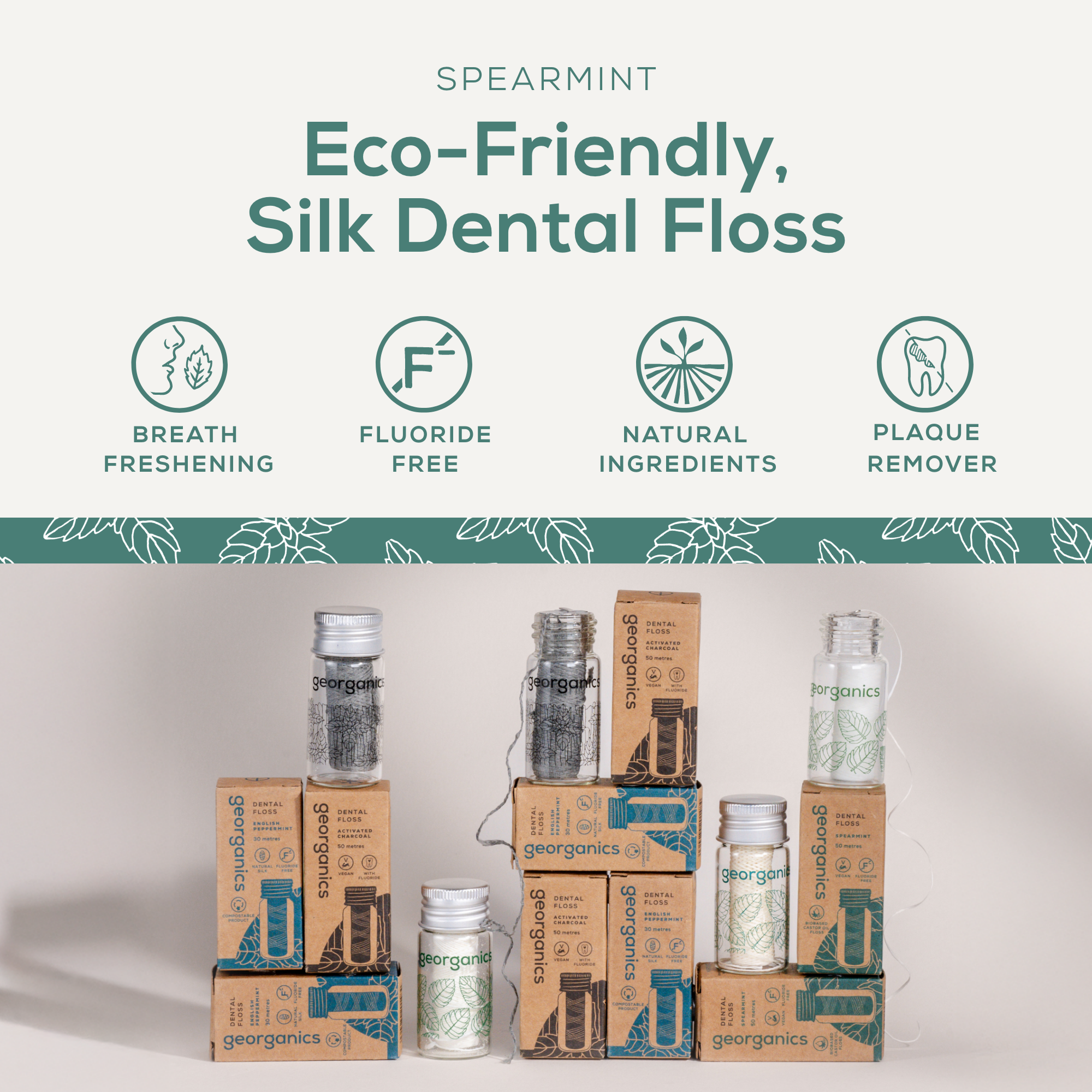Georganics - Floss Spearmint Refill 2 x 50m