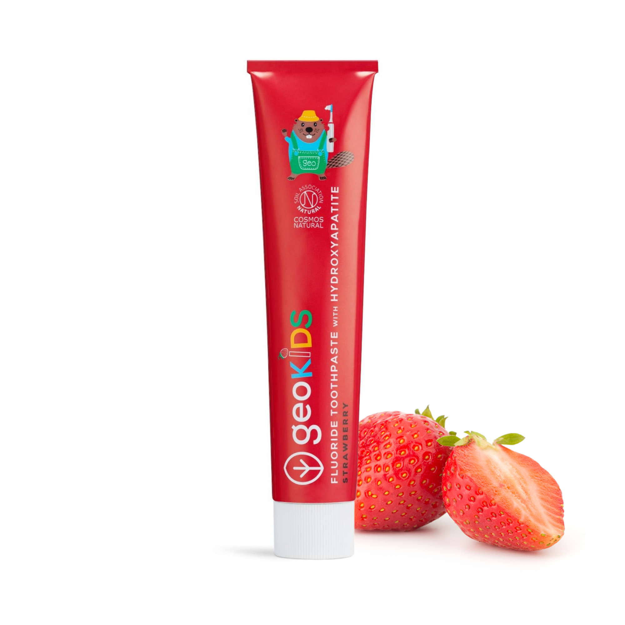 Georganics - Kids Fluoride Toothpaste With Hydroxyapatite Strawberry 75ml