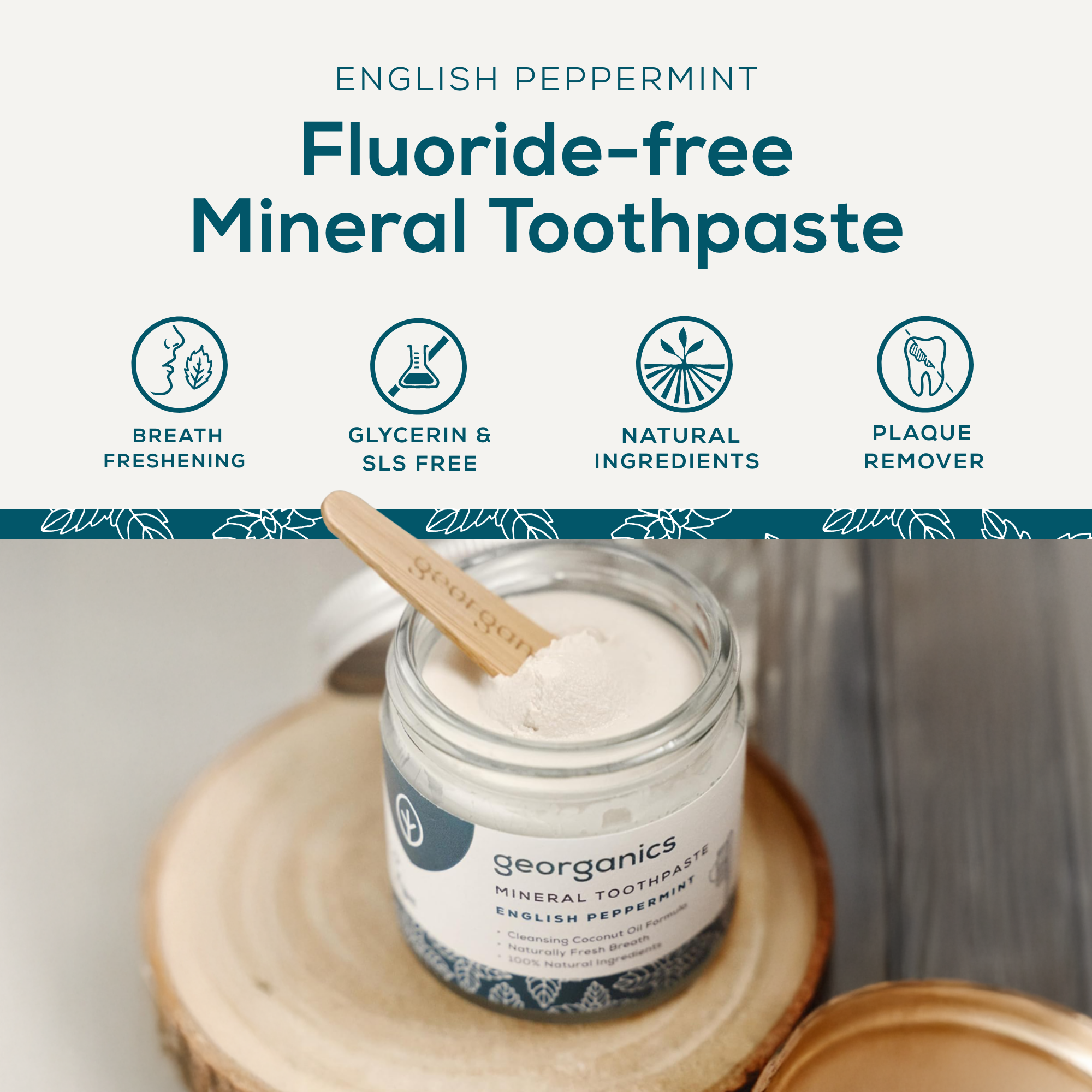 Georganics - Fluoride Free Toothpaste Rich In Minerals Peppermint 60ml