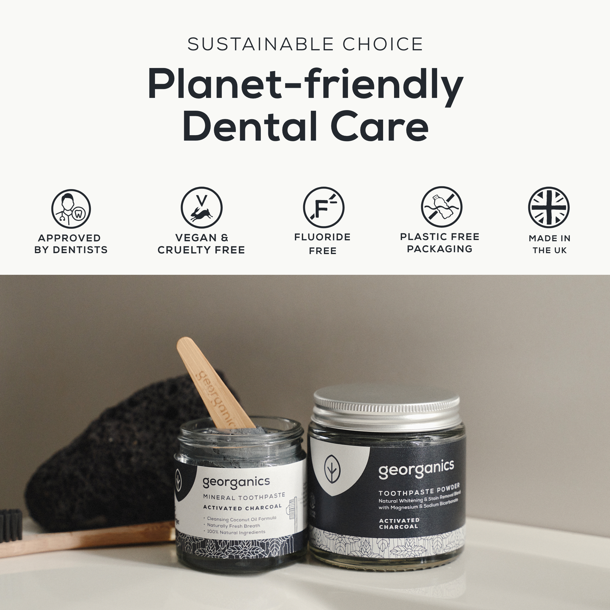 Georganics - Mineral Toothpaste Powder Activated Charcoal 60ml
