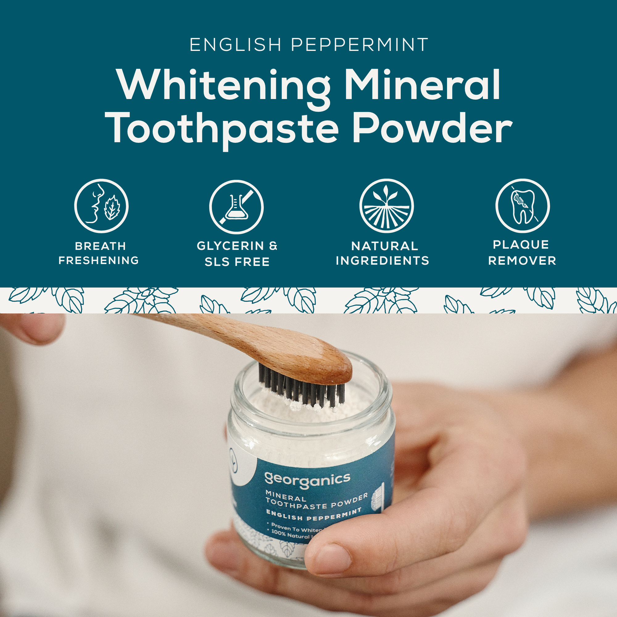 Georganics - Mineral Toothpaste Powder Peppermint 60ml