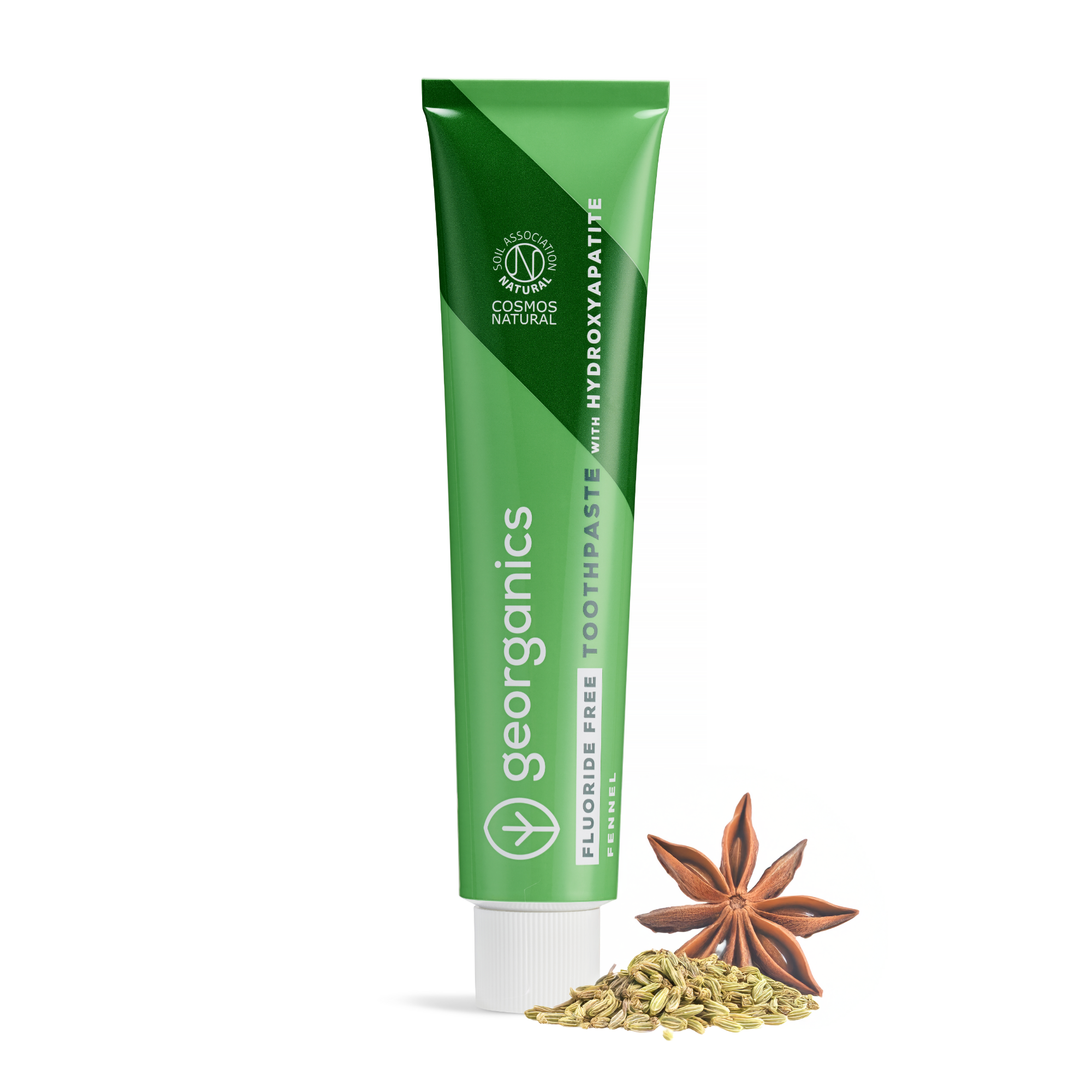 Georganics - Fluoride Free Toothpaste With Hydroxyapatite Fennel 75ml