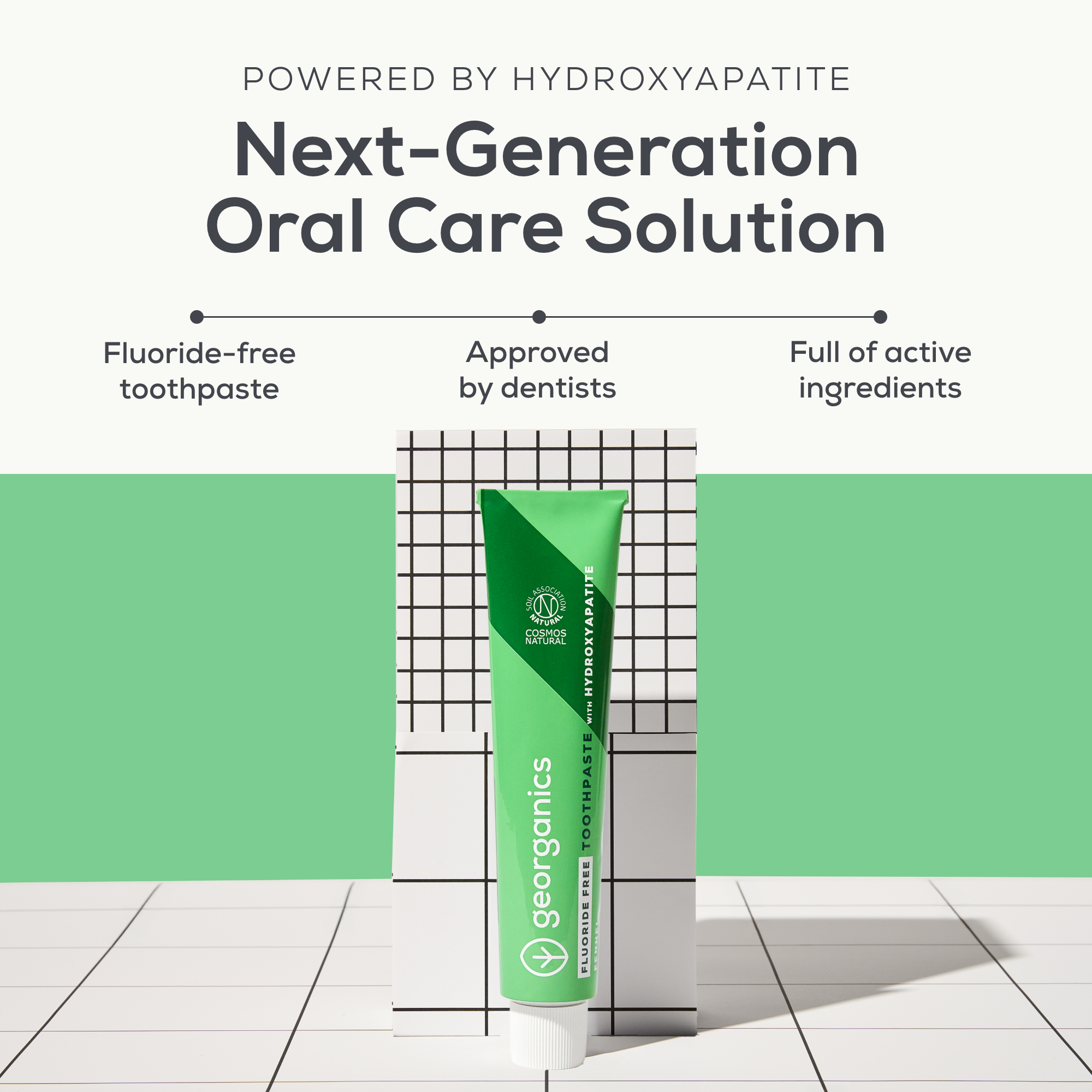 Georganics - Fluoride Free Toothpaste With Hydroxyapatite Fennel 75ml