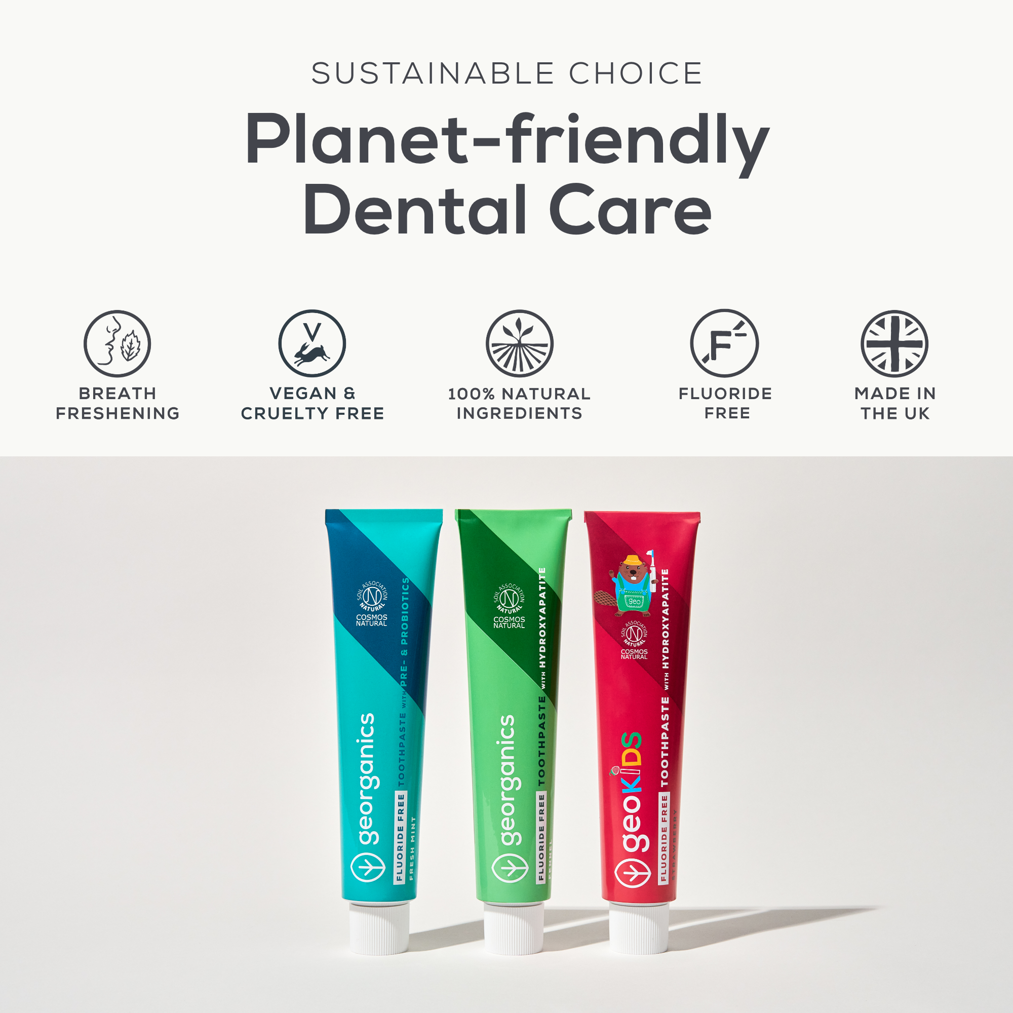 Georganics - Fluoride Free Toothpaste With Hydroxyapatite Fennel 75ml
