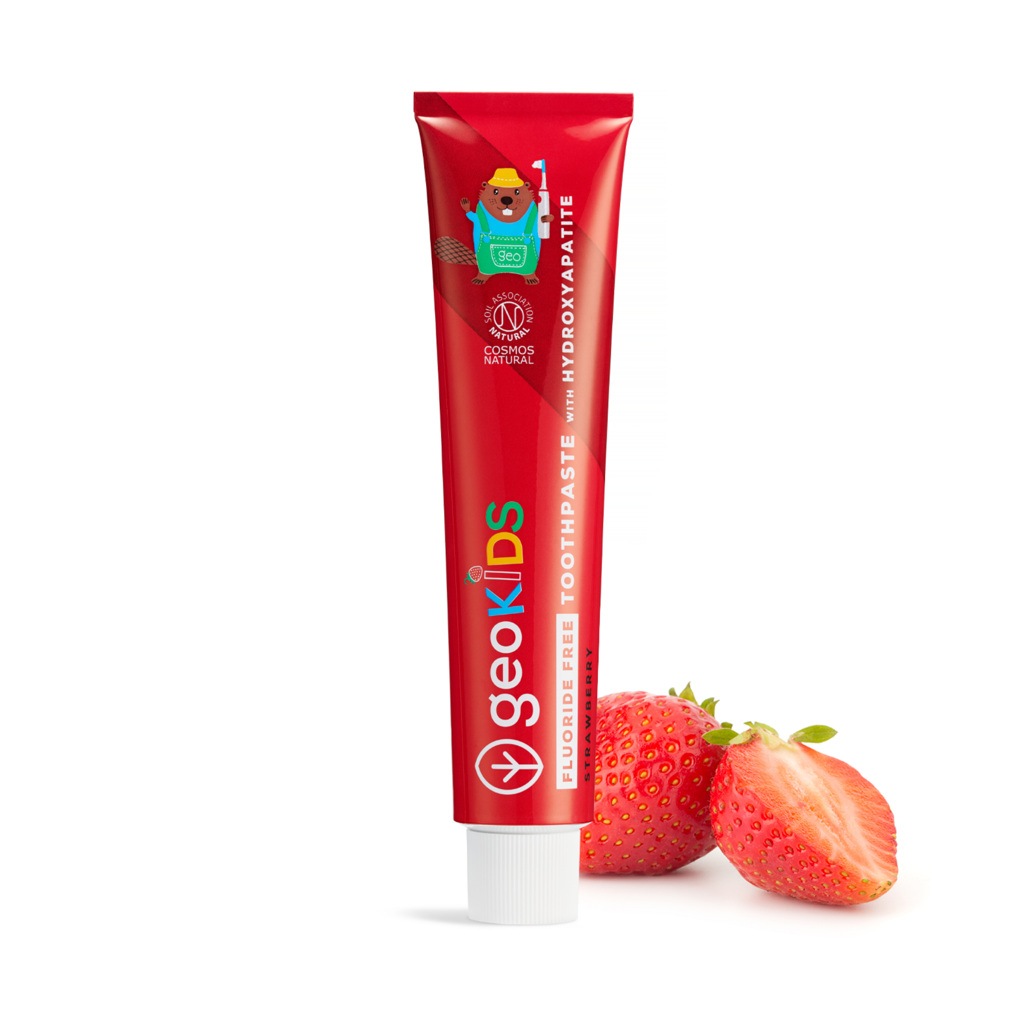 Georganics - Kids Fluoride Free Toothpaste With Hydroxyapatite Strawberry 75ml