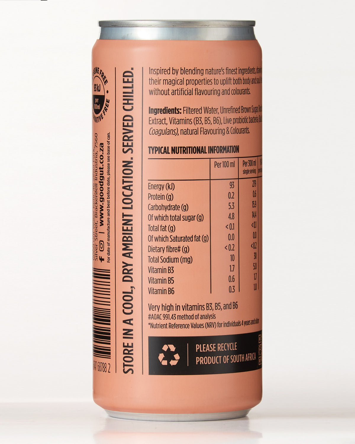 Good Gut - Probiotic Sparkling Ice Tea Peach 300ml